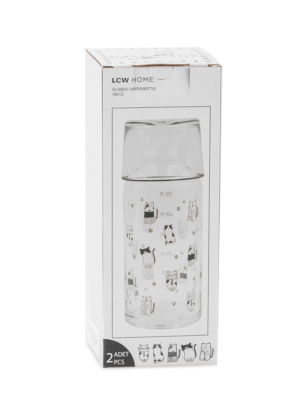 Cat Printed Glass Jug 700 Ml-5