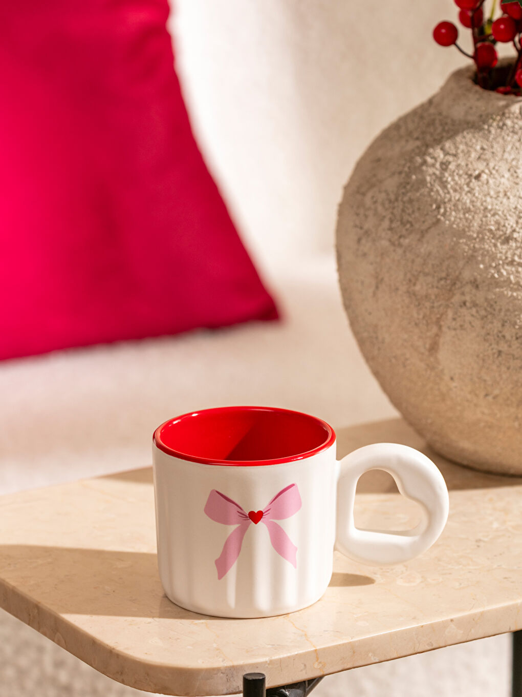 LCW HOME Bow Printed Ceramic Mug 270 ml -W5H155Z8-LTQ