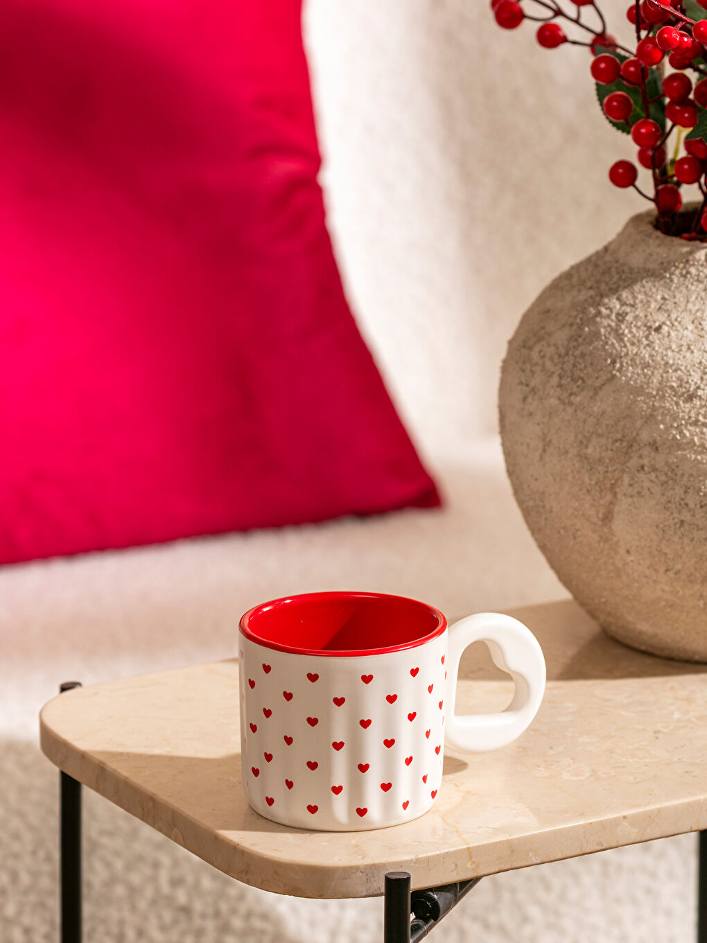 LCW HOME Heart Printed Ceramic Mug 270 ml -W5H156Z8-LTQ