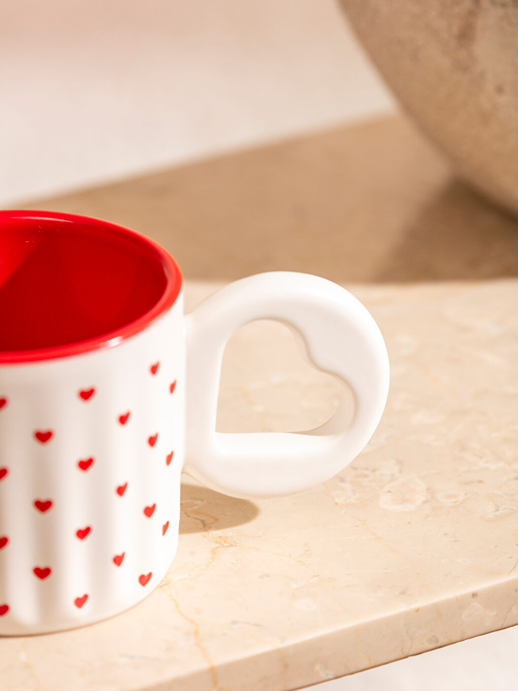 LCW HOME Heart Printed Ceramic Mug 270 ml -W5H156Z8-LTQ