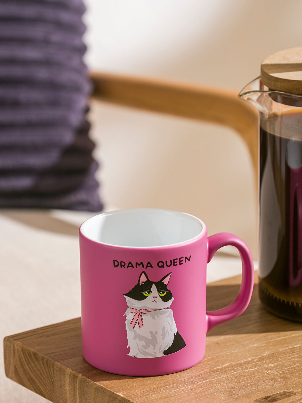LCW HOME Cat Printed Ceramic Mug 320 ml -W5H296Z8-CS3