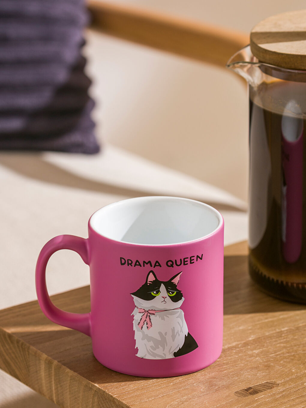 LCW HOME Cat Printed Ceramic Mug 320 ml -W5H296Z8-CS3