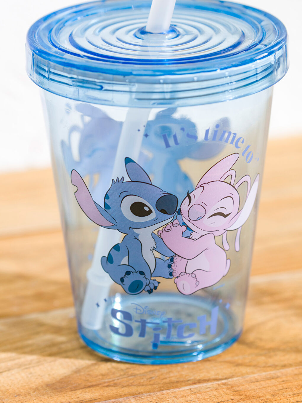 Karışık Lilo & Stitch Baskılı Pipetli Bardak-2