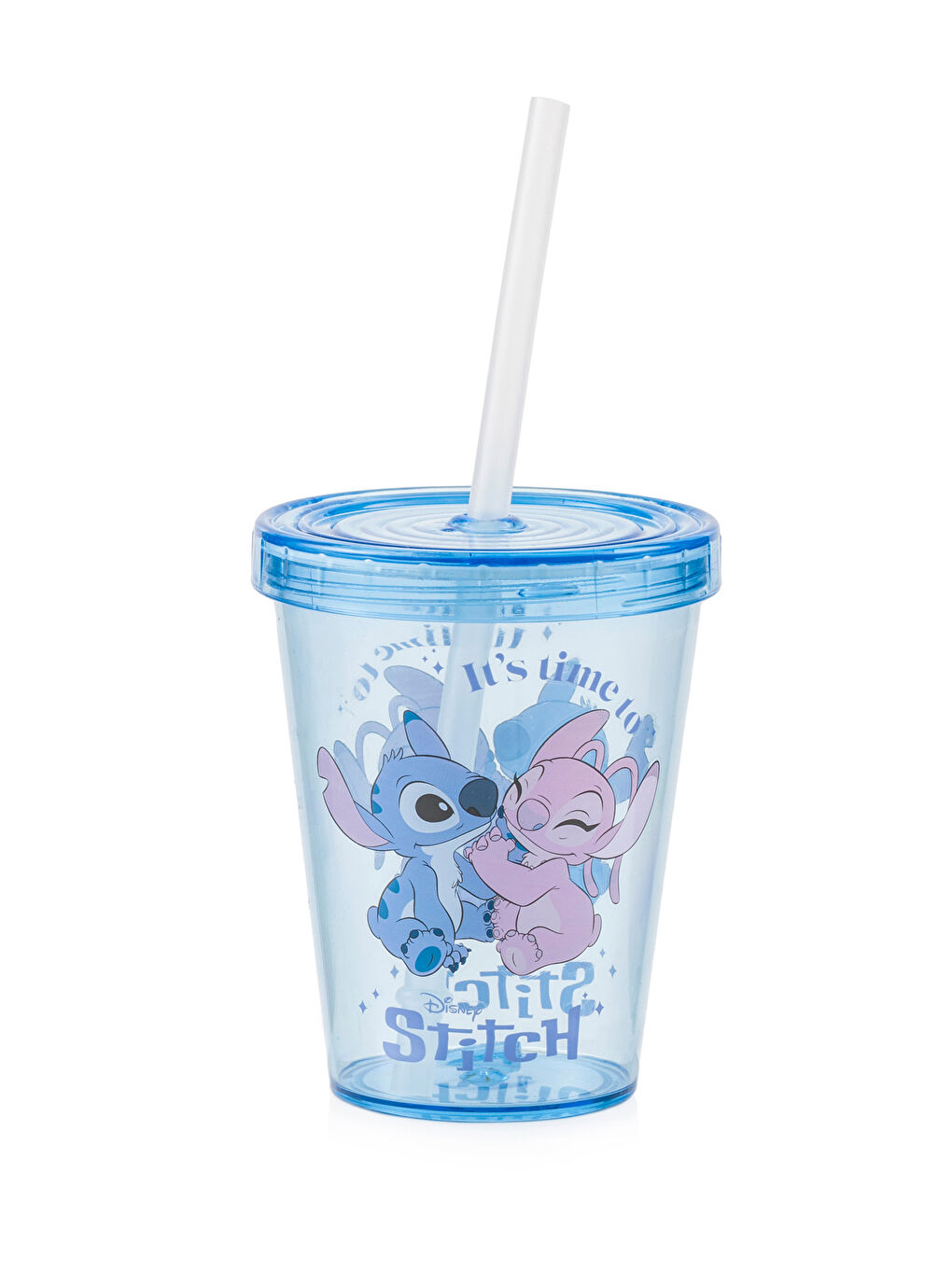 Karışık Lilo & Stitch Baskılı Pipetli Bardak-3