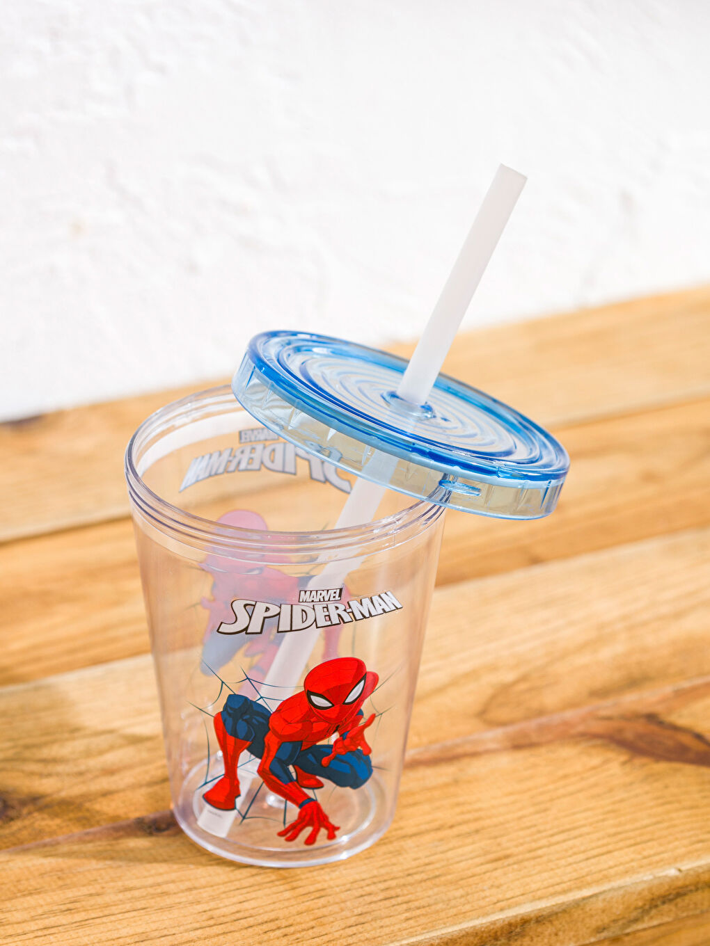 Karışık Spider-Man Baskılı Pipetli Bardak-1