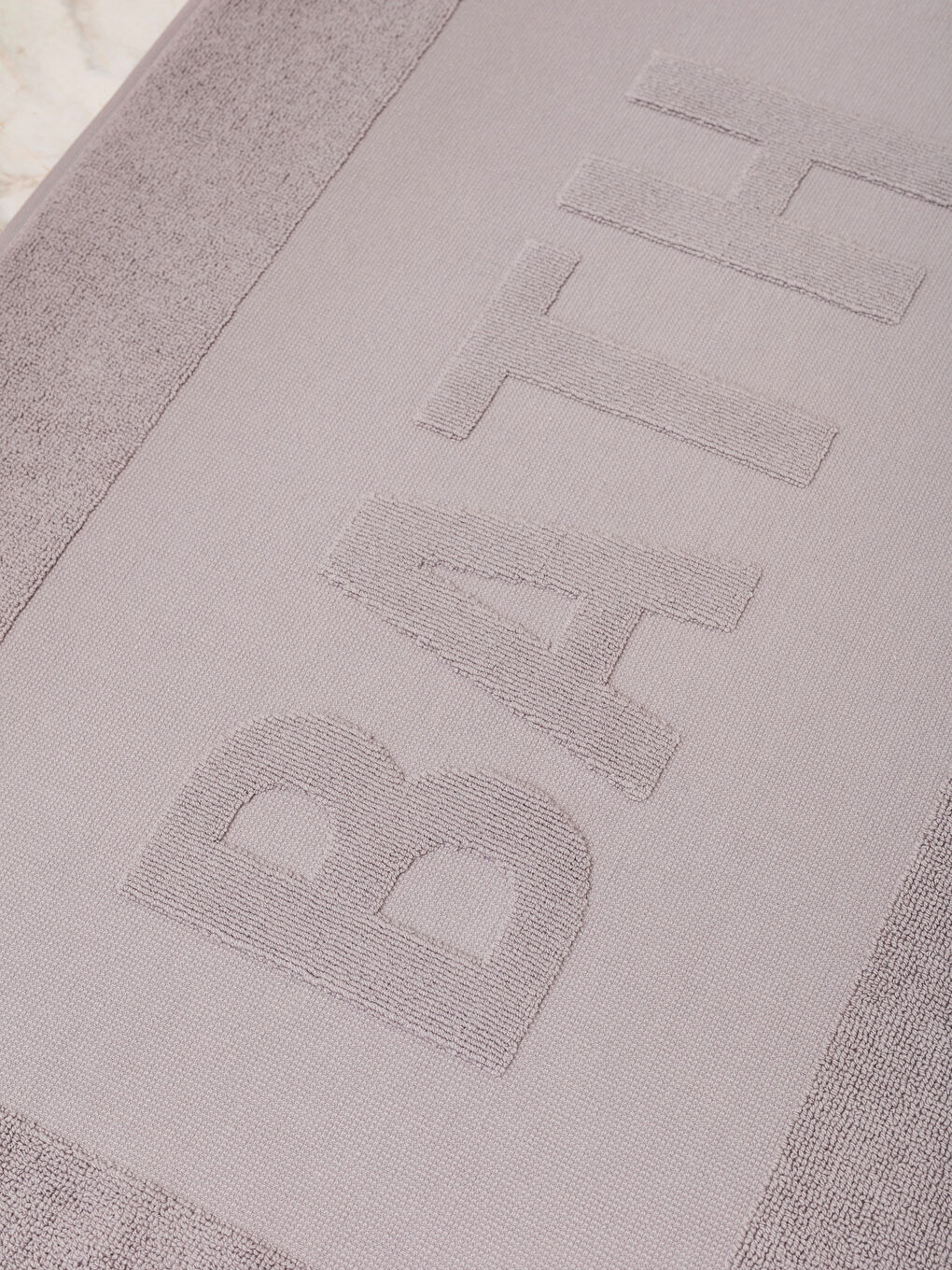 Lila Yazı Nakışlı Banyo Paspası 50x80 cm-1