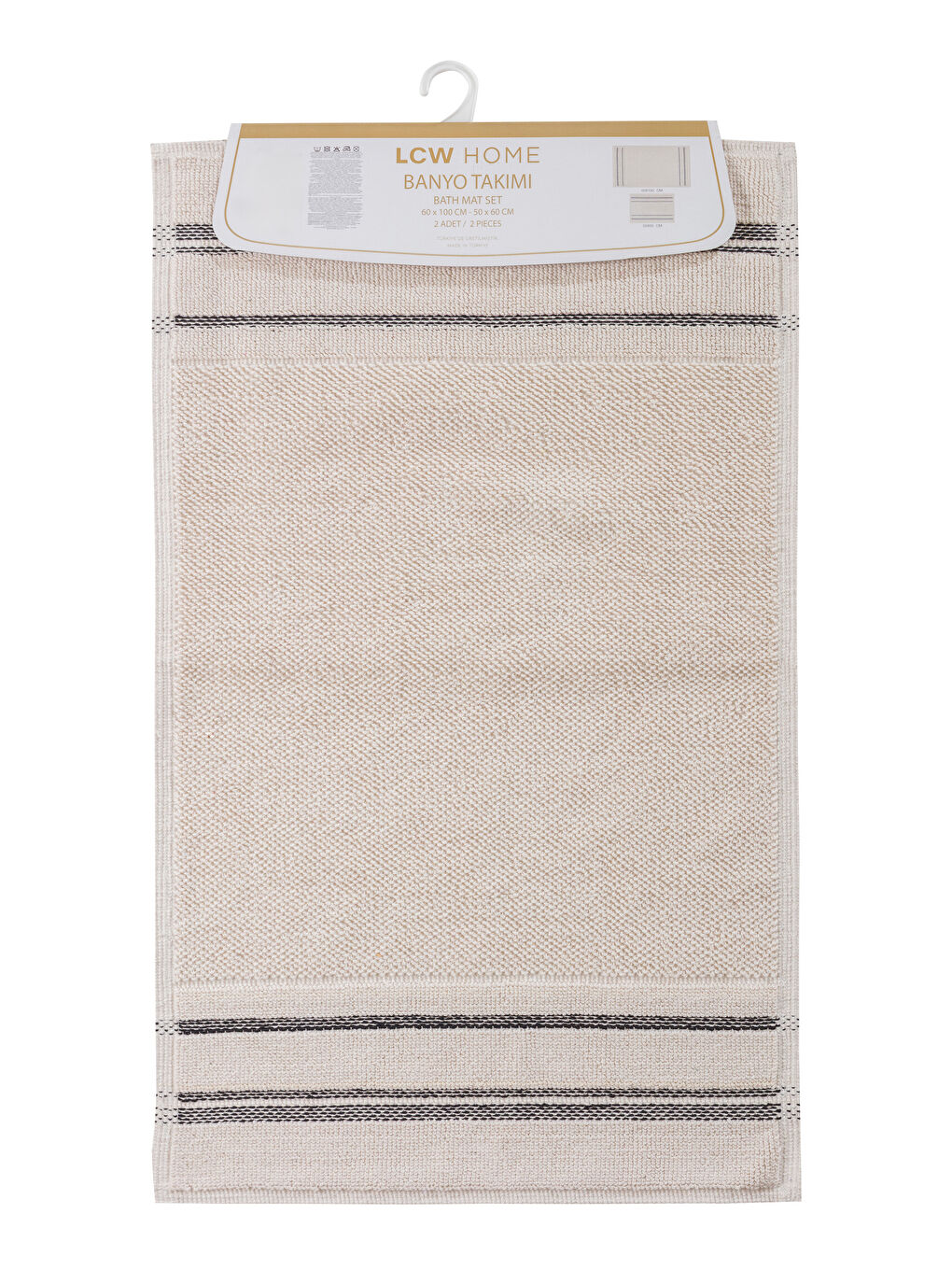 Line Patterned Bath Mat 2 Pack-4