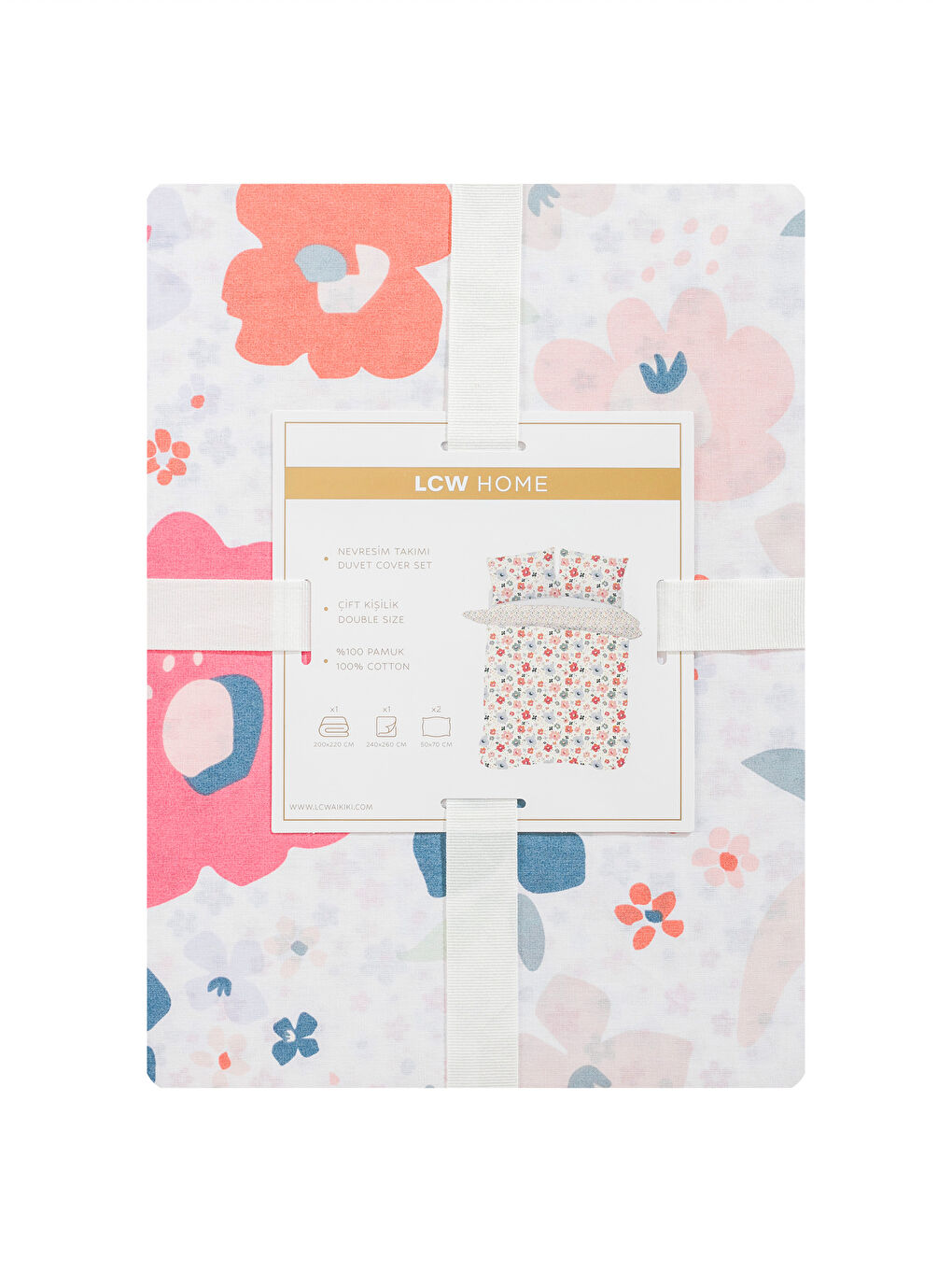 LCW HOME Floral Printed Double Duvet Cover Set -W5H682Z8-F9C