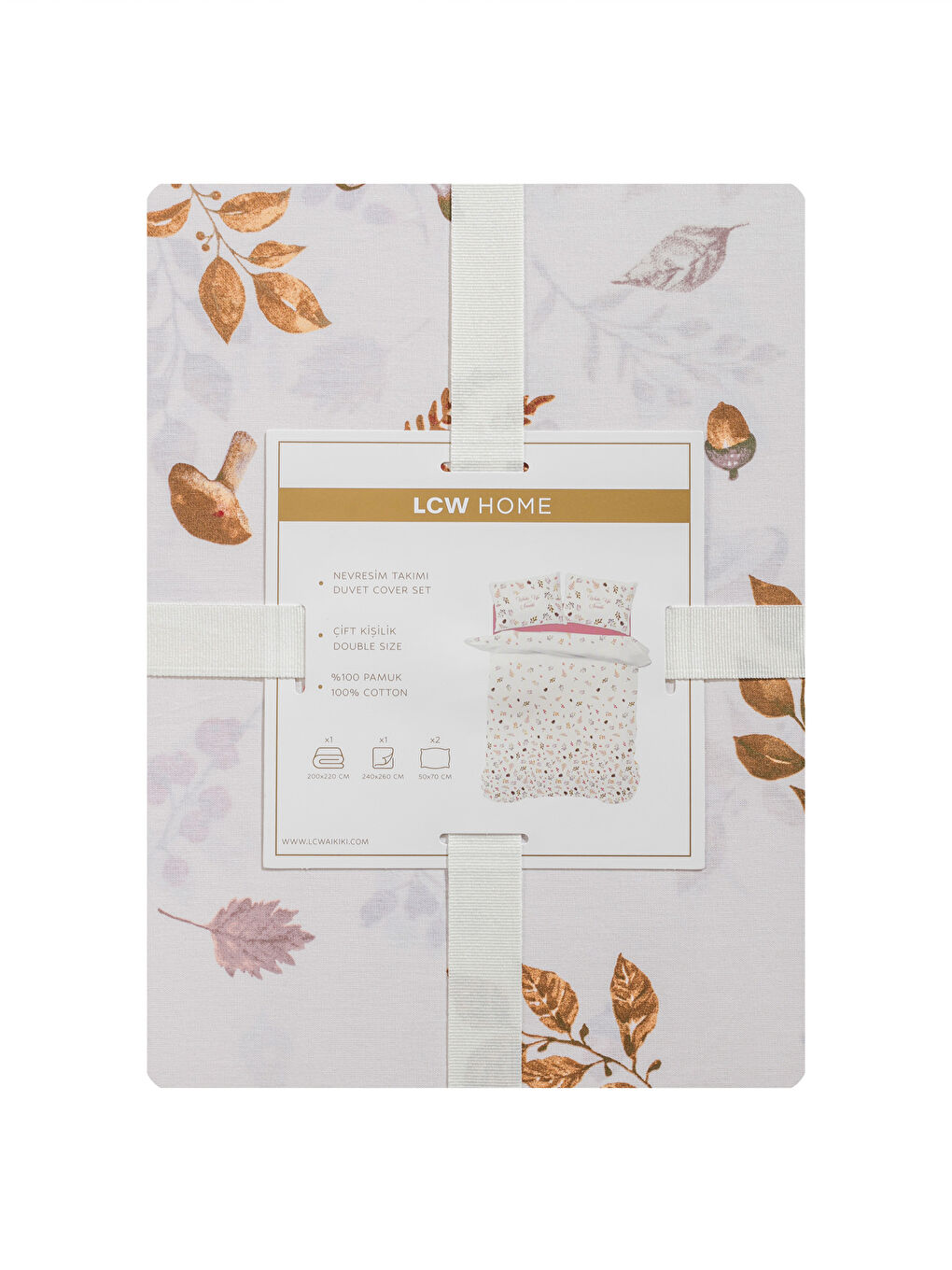 LCW HOME Floral Printed Double Duvet Cover Set -W5H689Z8-F9C