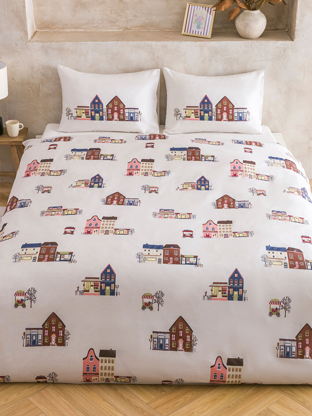 Karışık Baskılı Çift Kişilik Nevresim Takımı-1