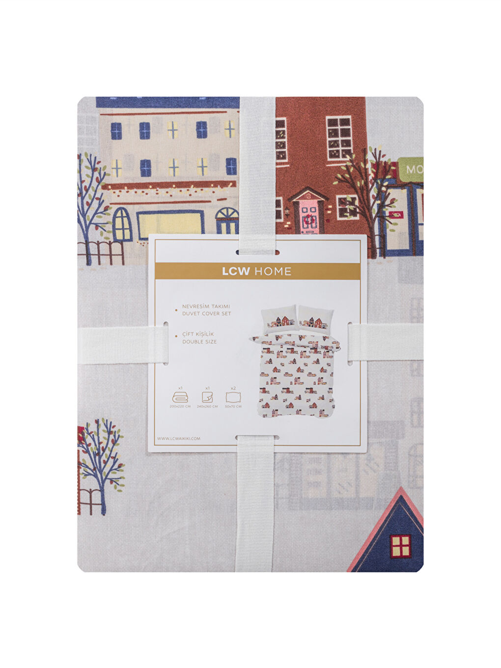 Karışık Baskılı Çift Kişilik Nevresim Takımı-8
