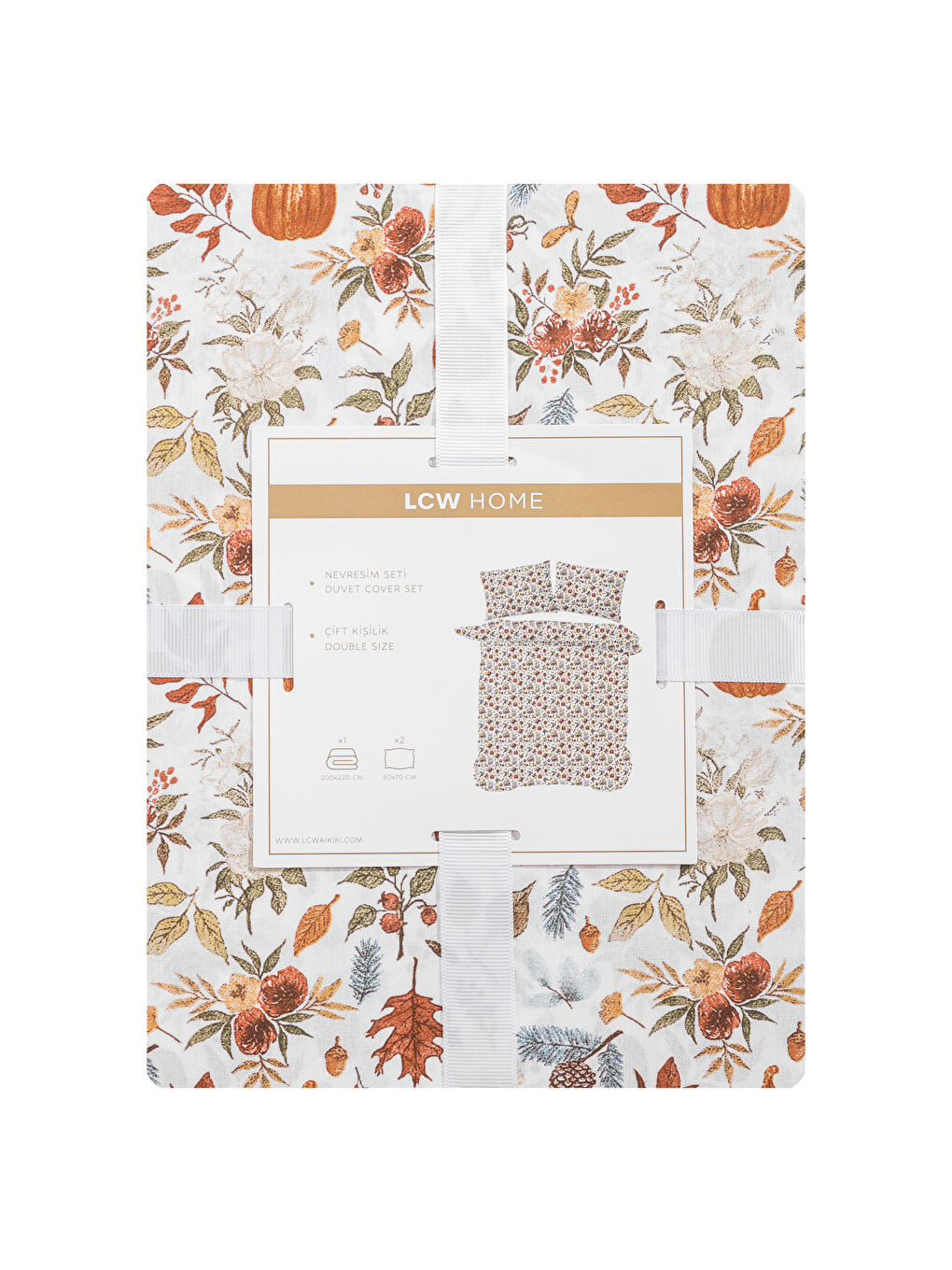 LCW HOME Floral Printed Double Duvet Cover Set -W5H706Z8-F9C