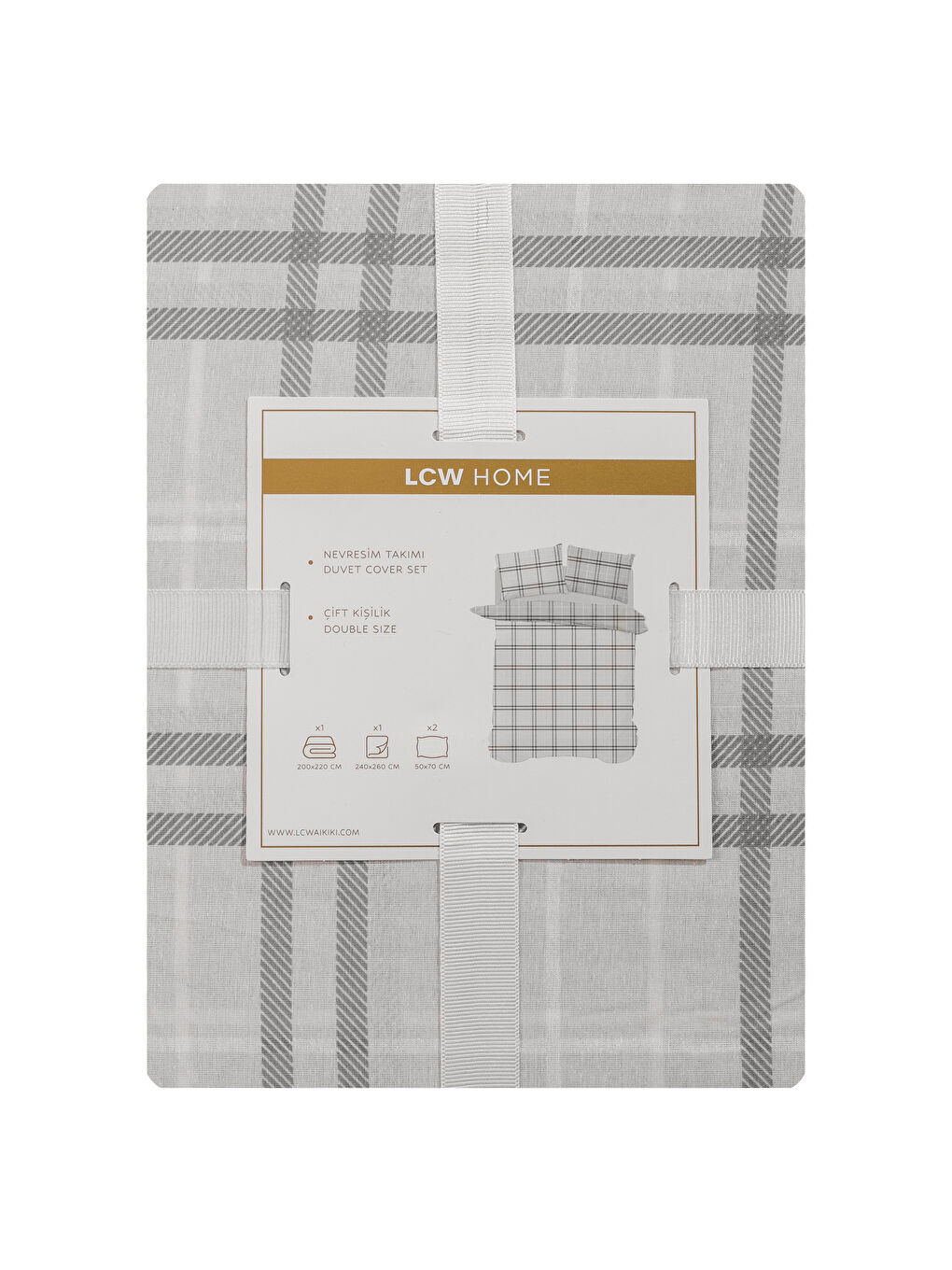 LCW HOME Striped Double Duvet Cover Set -W5H715Z8-F9C