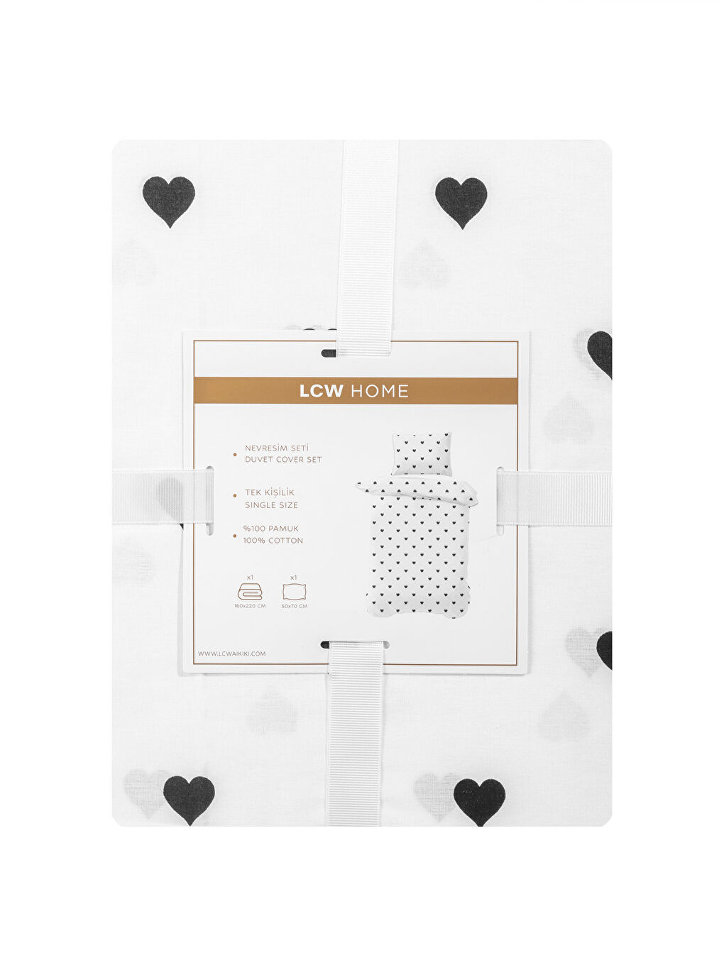 LCW HOME BLACK Single Bed Duvet Cover Set -W5H735Z8-LQJ