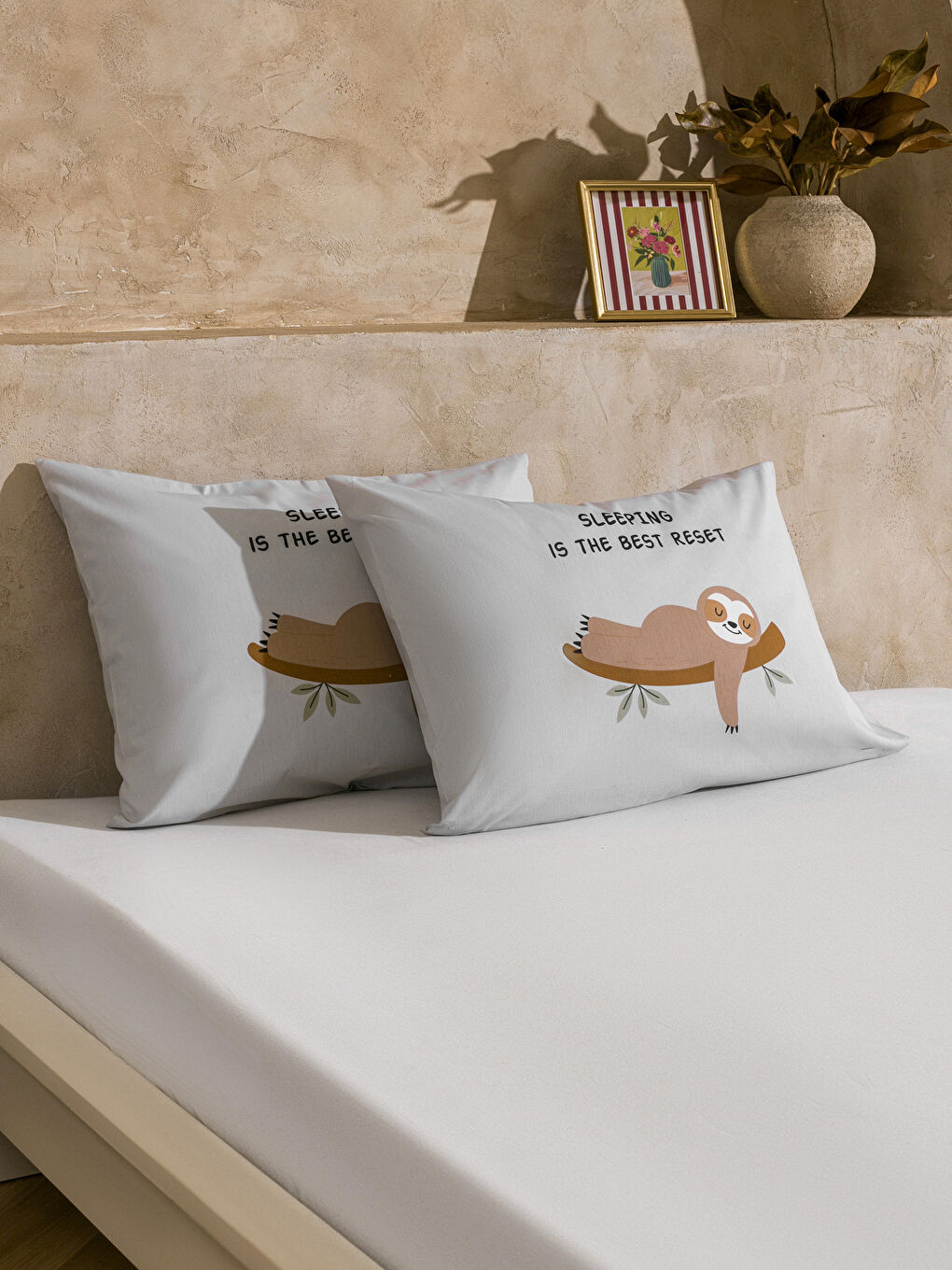LCW HOME Printed Pillowcase 2 Pack 50x70 cm -W5H781Z8-F9C