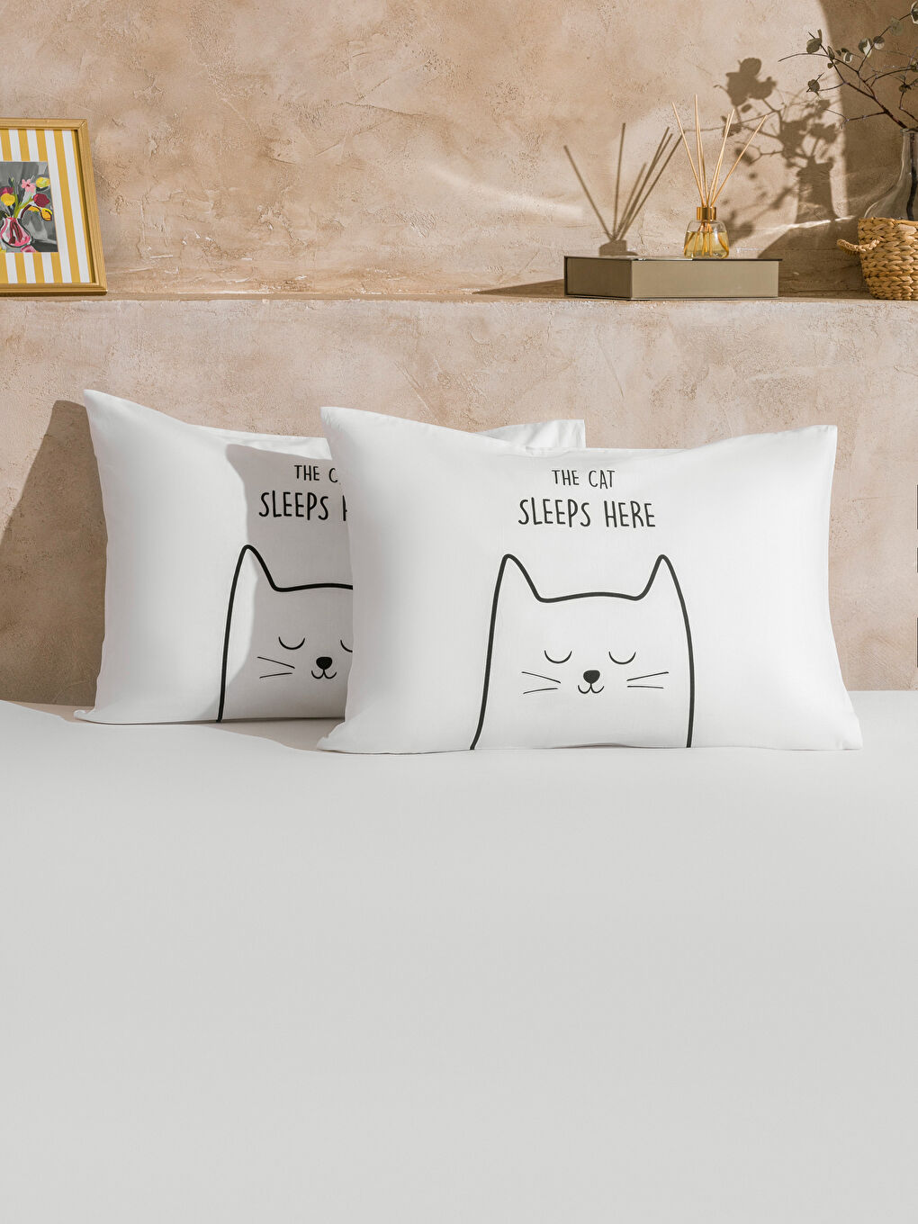 LCW HOME Cat Printed Pillowcase 2 Pack 50x70 cm -W5H788Z8-LQJ