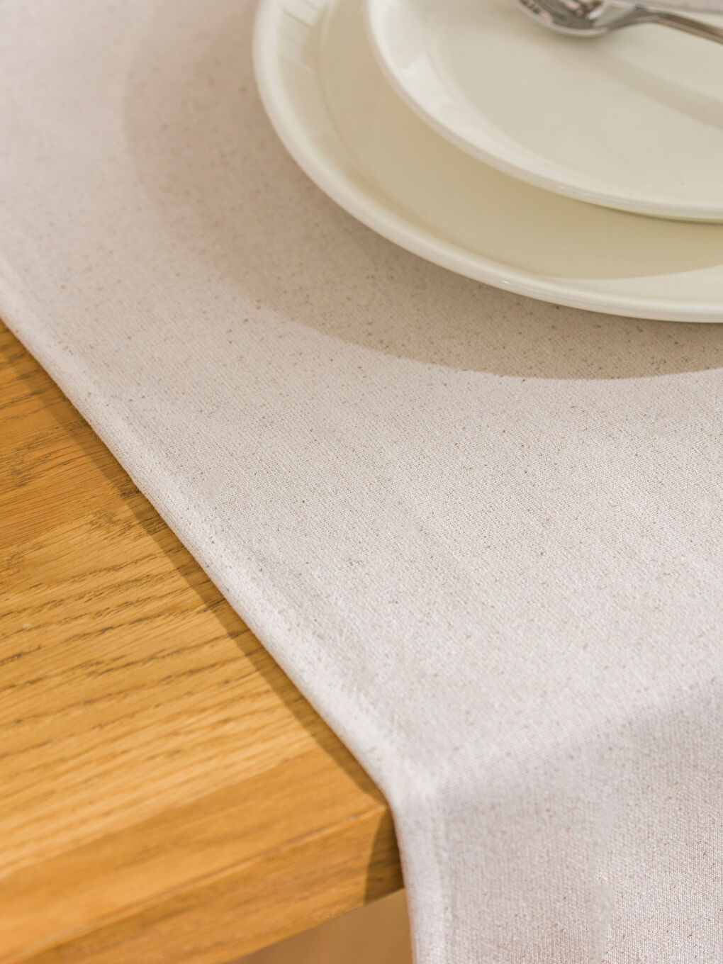 Bej Püsküllü Runner 45x150 cm-3