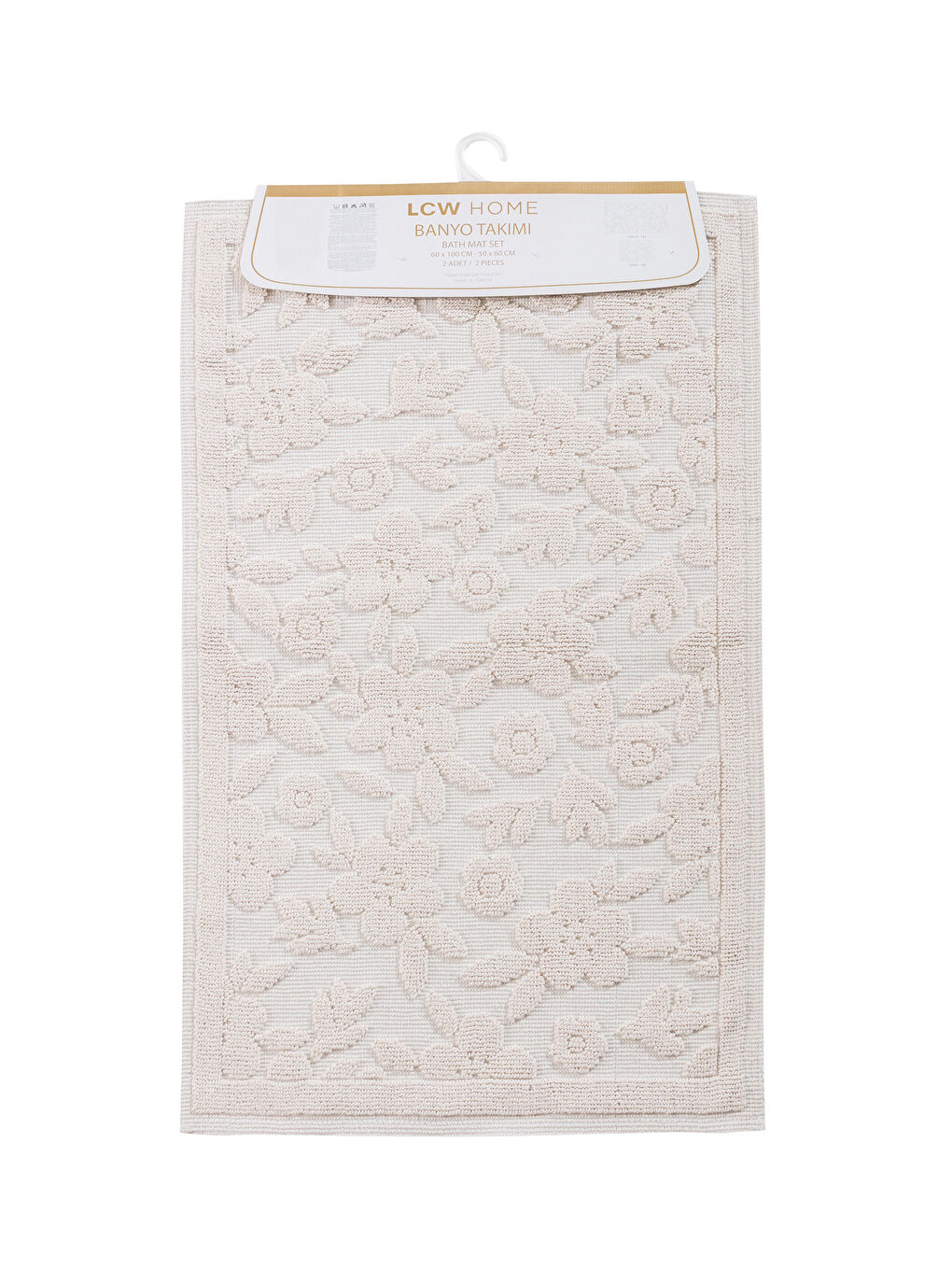 Flower Patterned Bath Mat Set 2 Pack-4