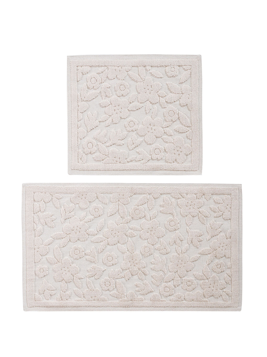 Flower Patterned Bath Mat Set 2 Pack-5