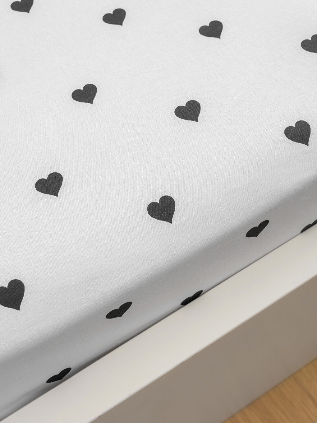 LCW HOME Heart Patterned Single Fitted Sheet -W5HA06Z8-LQJ