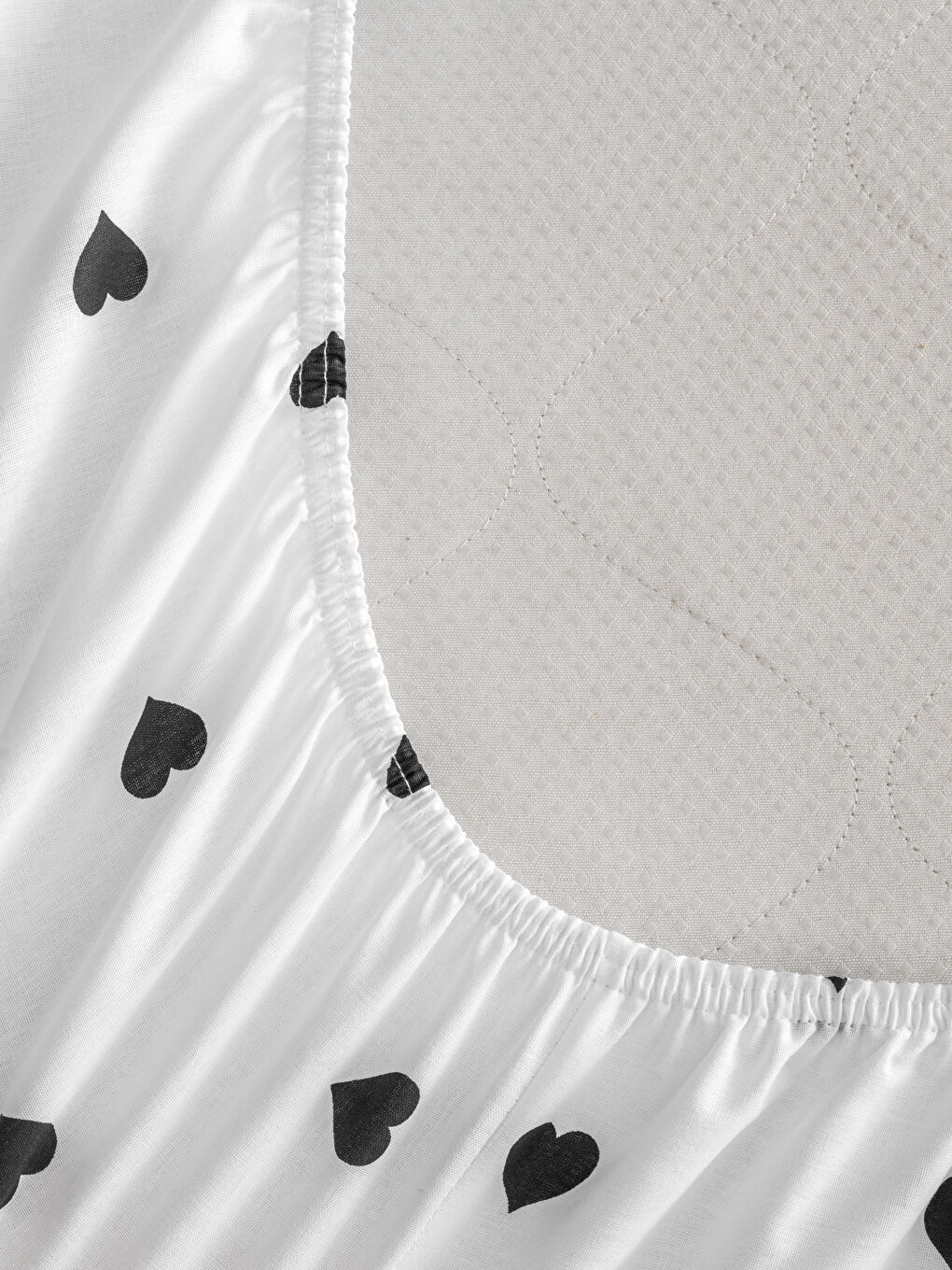 LCW HOME Heart Patterned Single Fitted Sheet -W5HA06Z8-LQJ