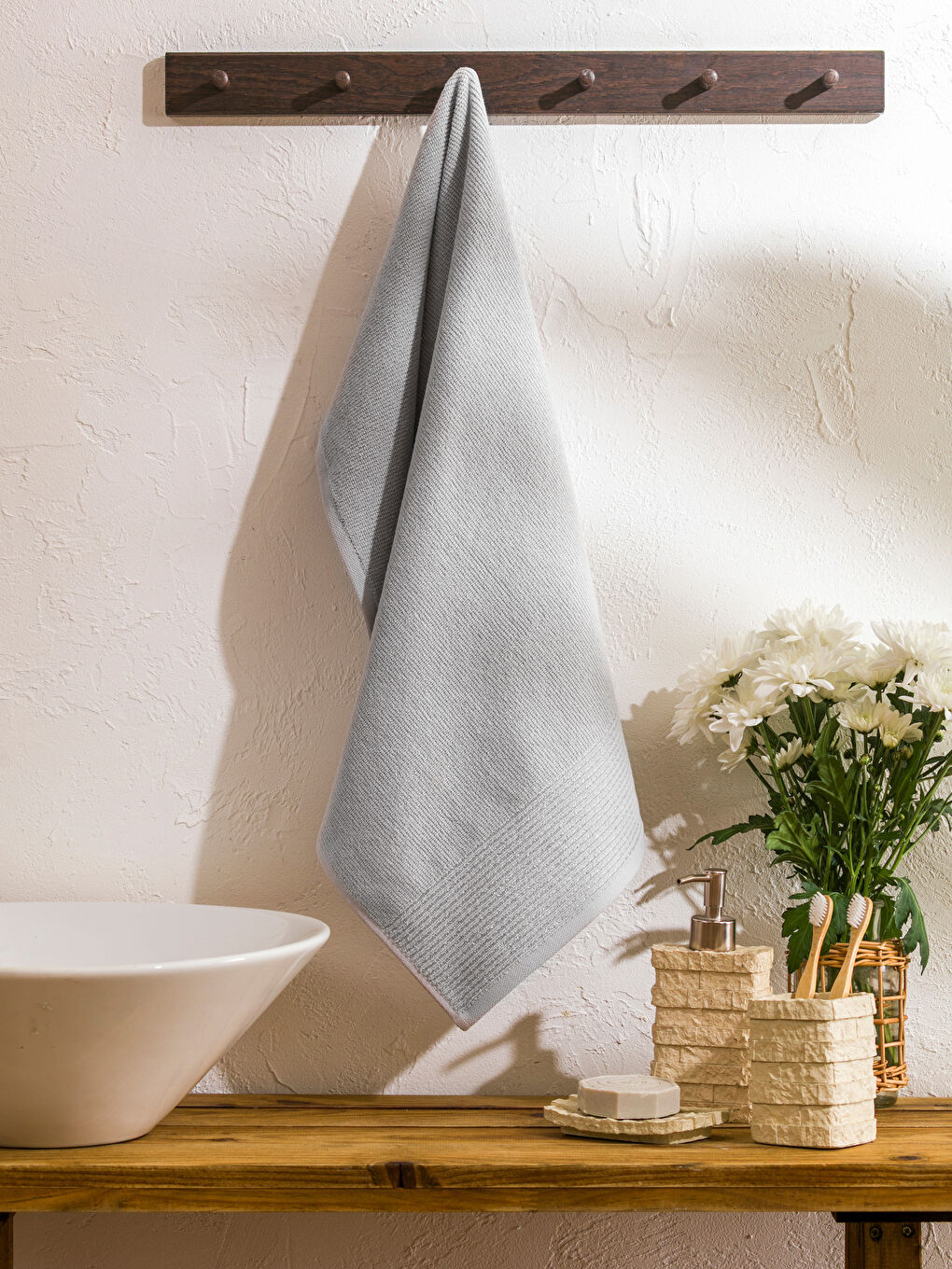 LCW HOME Vezeni ručni peškir 50x80 cm -W5HB57Z8-CUZ