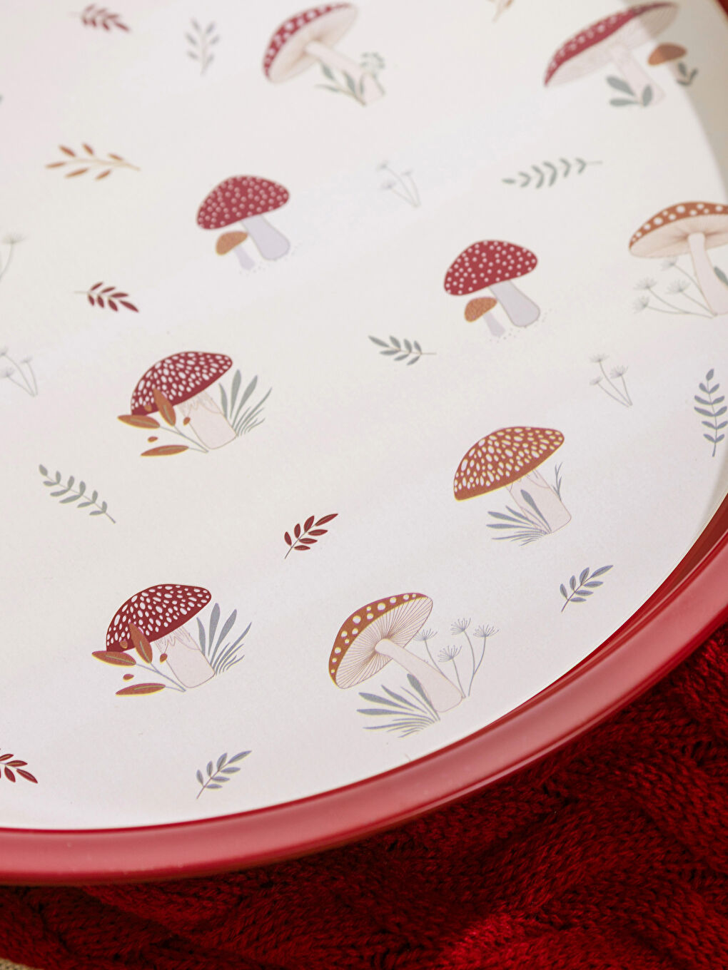 Karışık Baskılı Metal Tepsi 34 cm-2