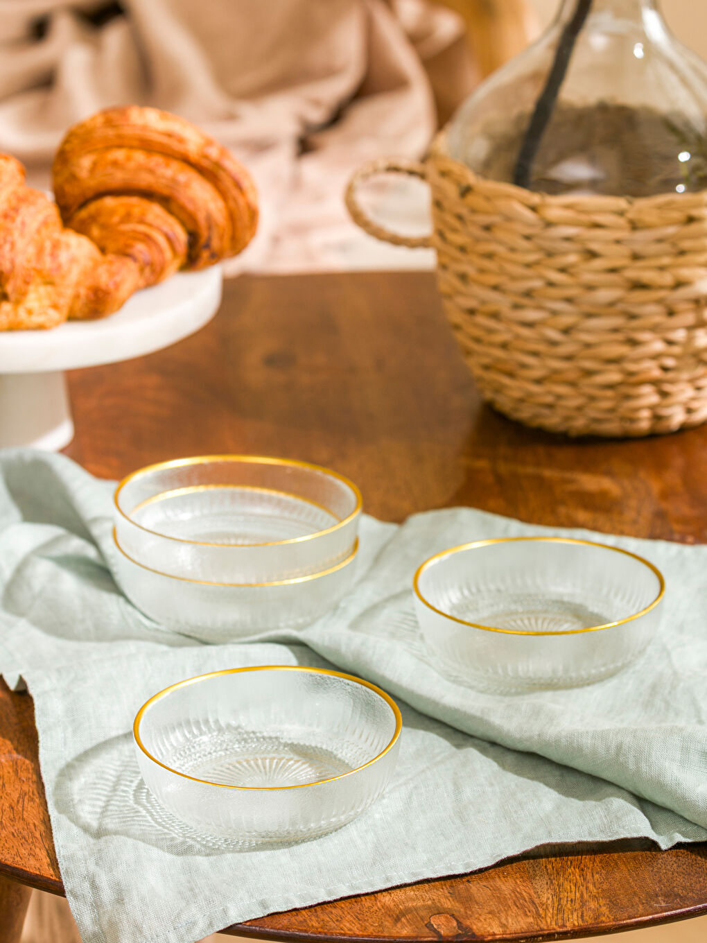 LCW HOME Gemustertes Glasschalen-Set 4er-Pack 10 cm -W5HI33Z8-Q57