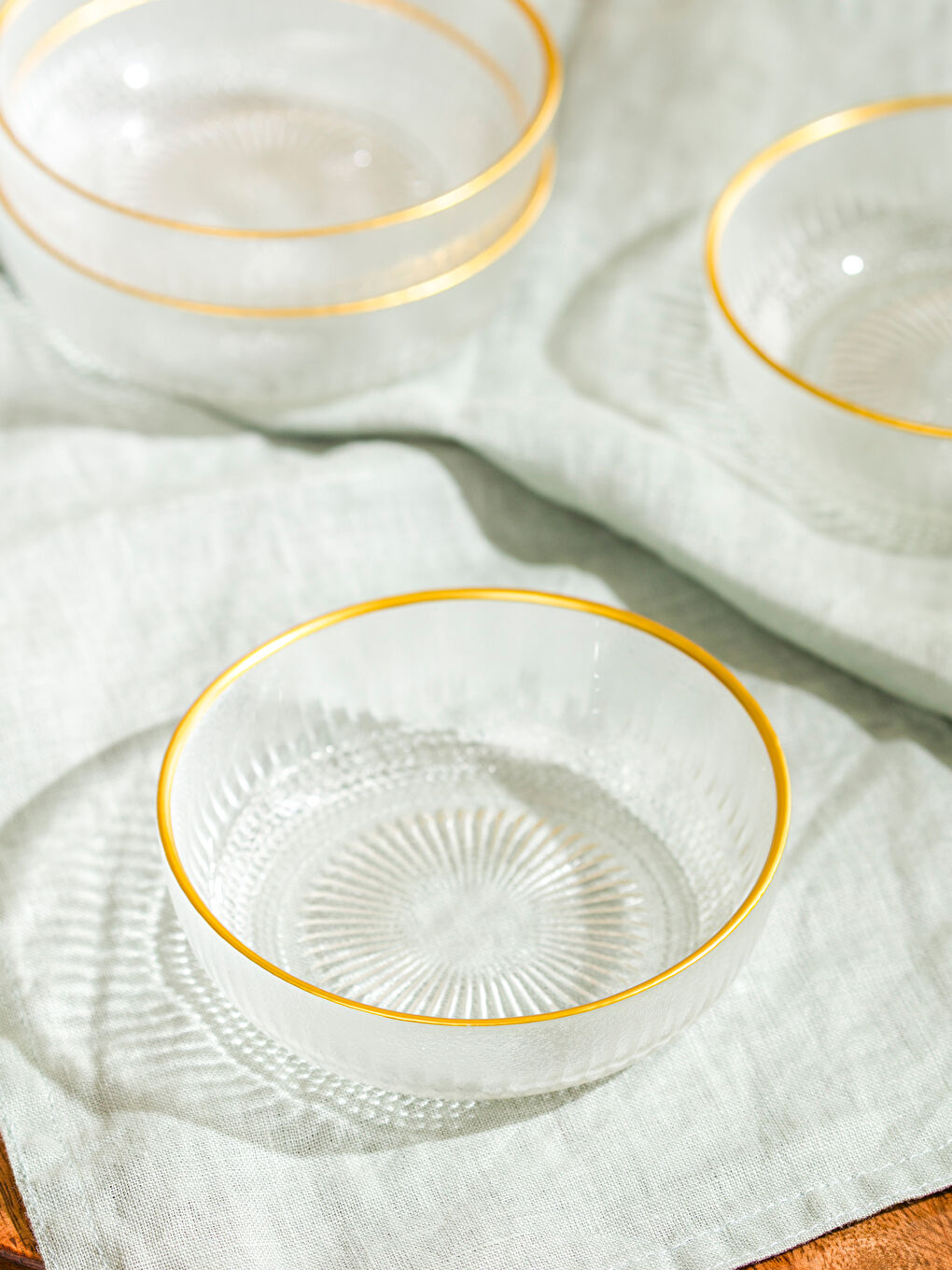 LCW HOME Gemustertes Glasschalen-Set 4er-Pack 10 cm -W5HI33Z8-Q57