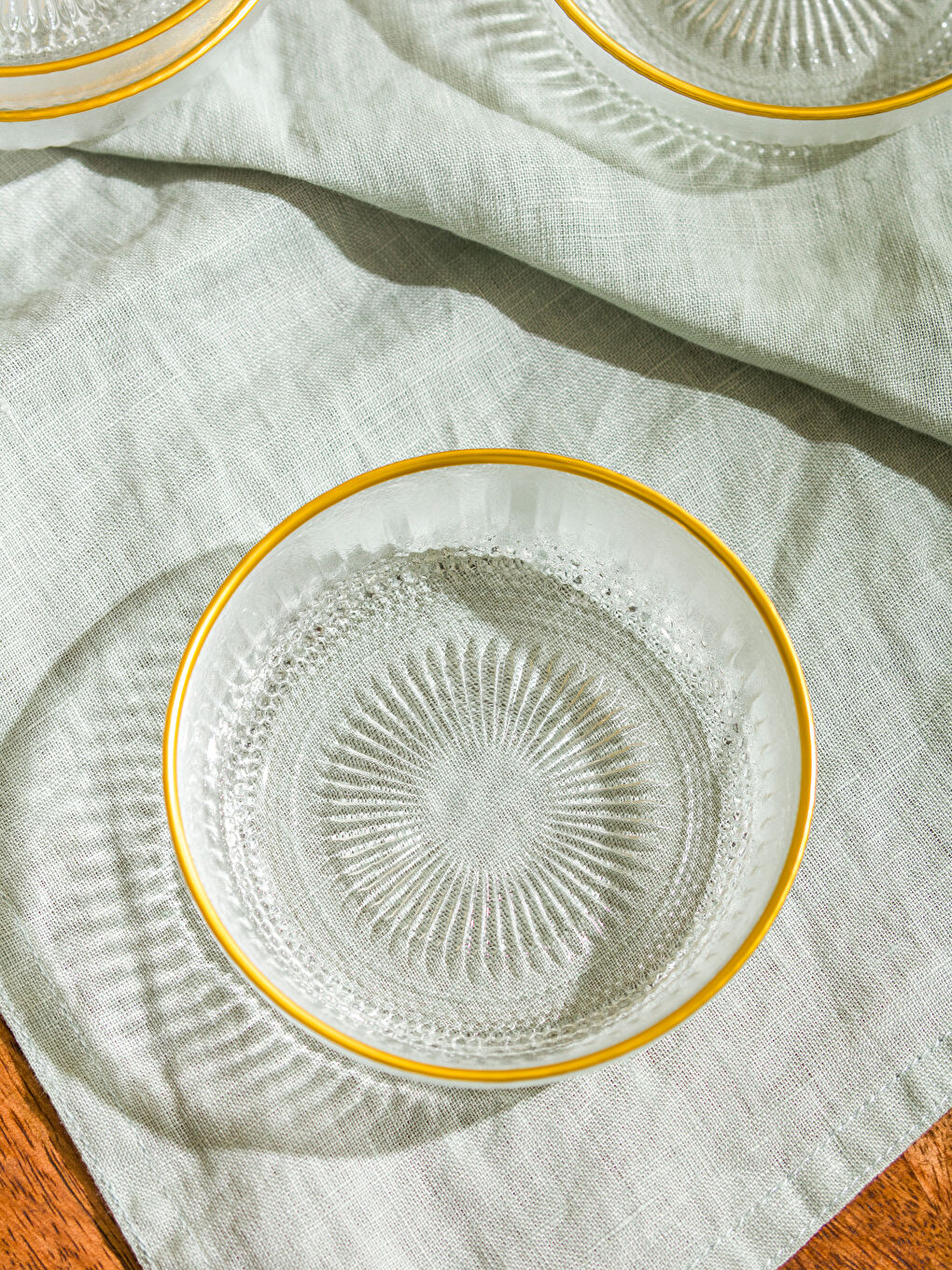 LCW HOME Gemustertes Glasschalen-Set 4er-Pack 10 cm -W5HI33Z8-Q57