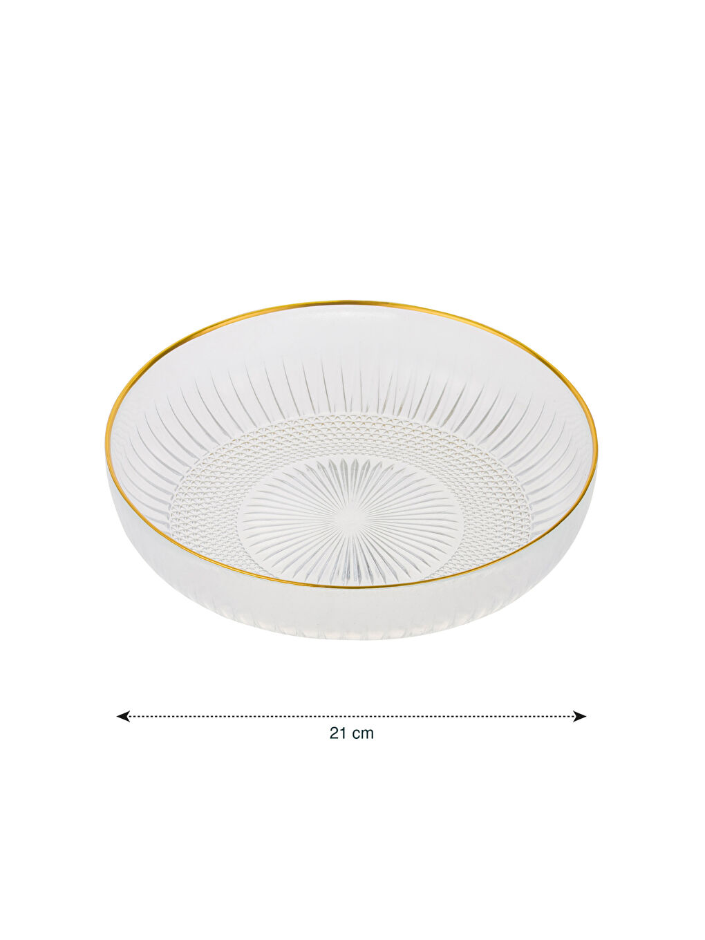 LCW HOME Patterned Glass Bowl Set 2 Pack 21 cm -W5HI35Z8-LUL