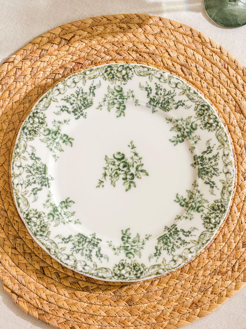 LCW HOME Çiçek Baskılı Porselen Pasta Tabağı 25 cm -W5HI61Z8-LRR