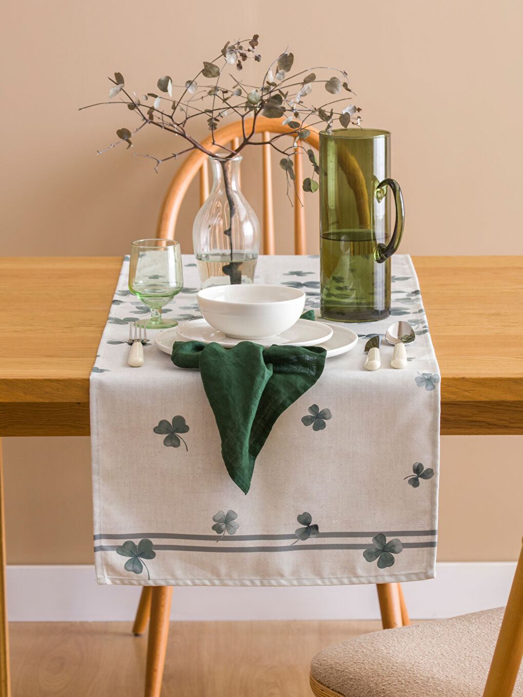 LCW HOME Clover Printed Runner 45x150 cm -W5HI82Z8-F9C