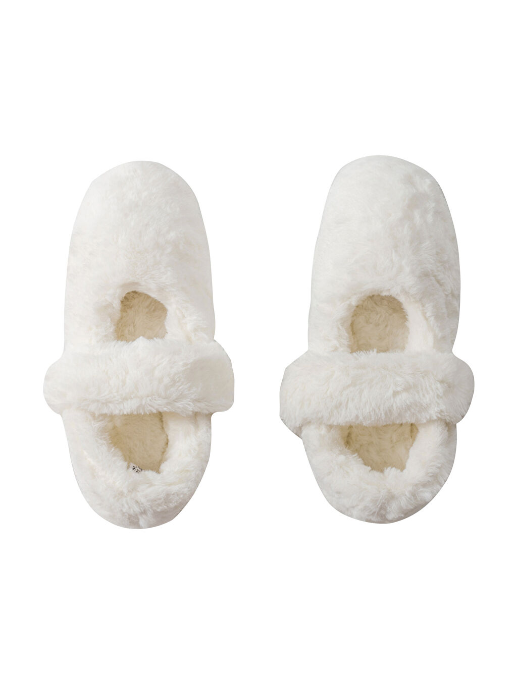 Ekru Pelüş Kadın Ev Ayakkabısı-5
