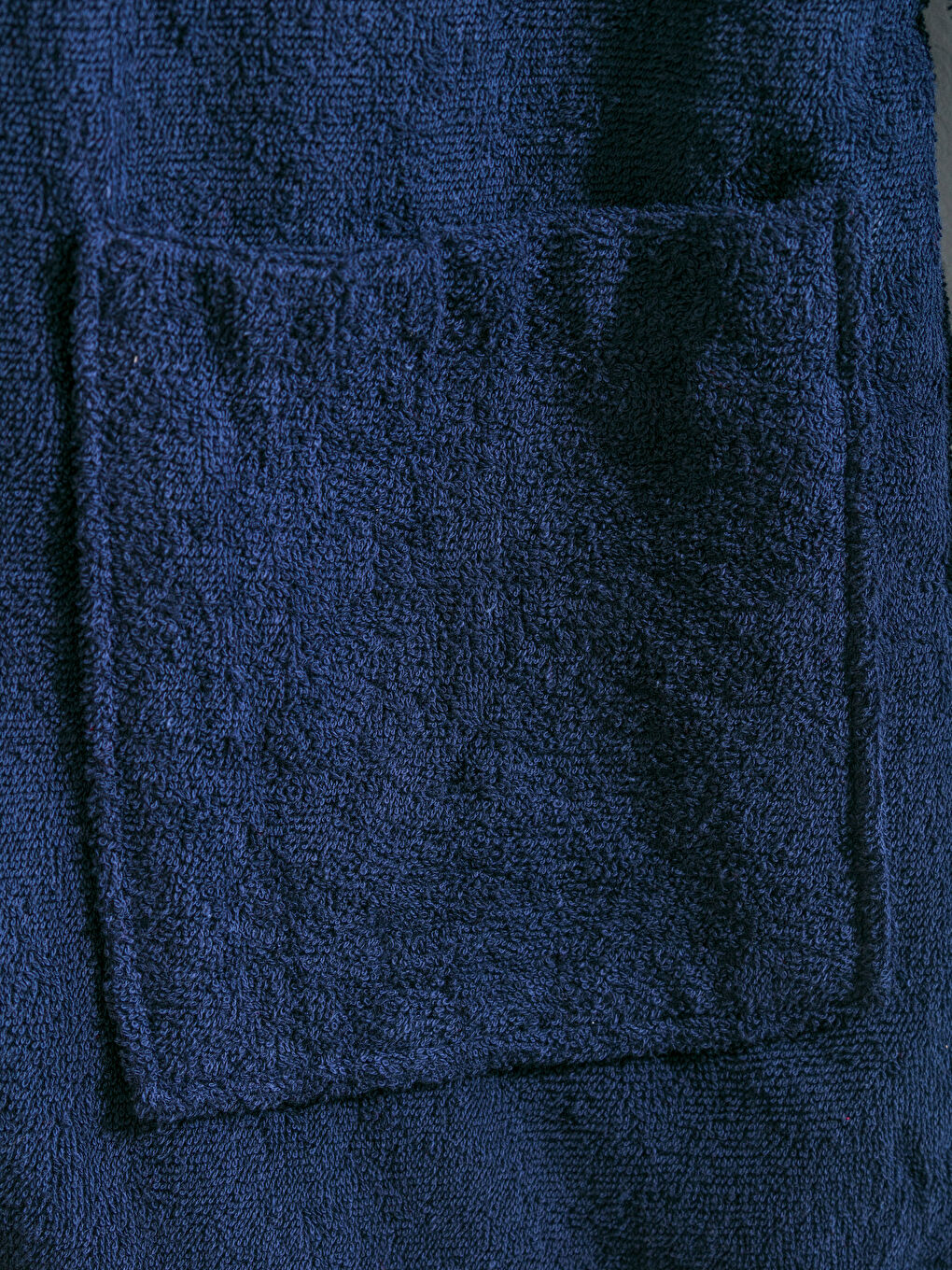 Lacivert Ayı Teddy Nakışlı Pamuklu Erkek Bornoz-2