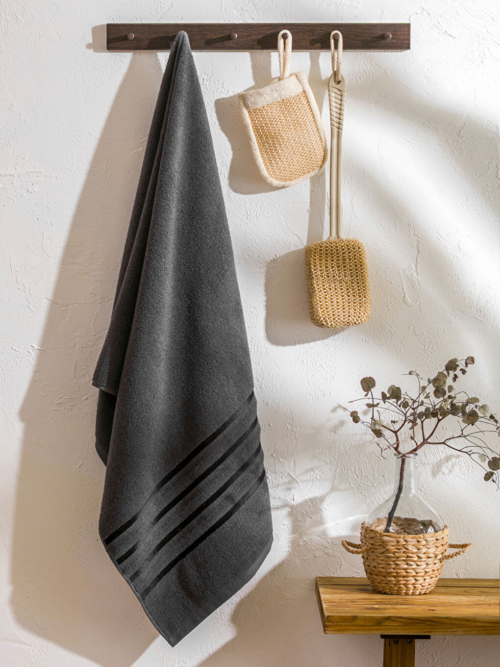 LCW HOME ANTHRACITE Bath Towel -W5HL38Z8-UY5
