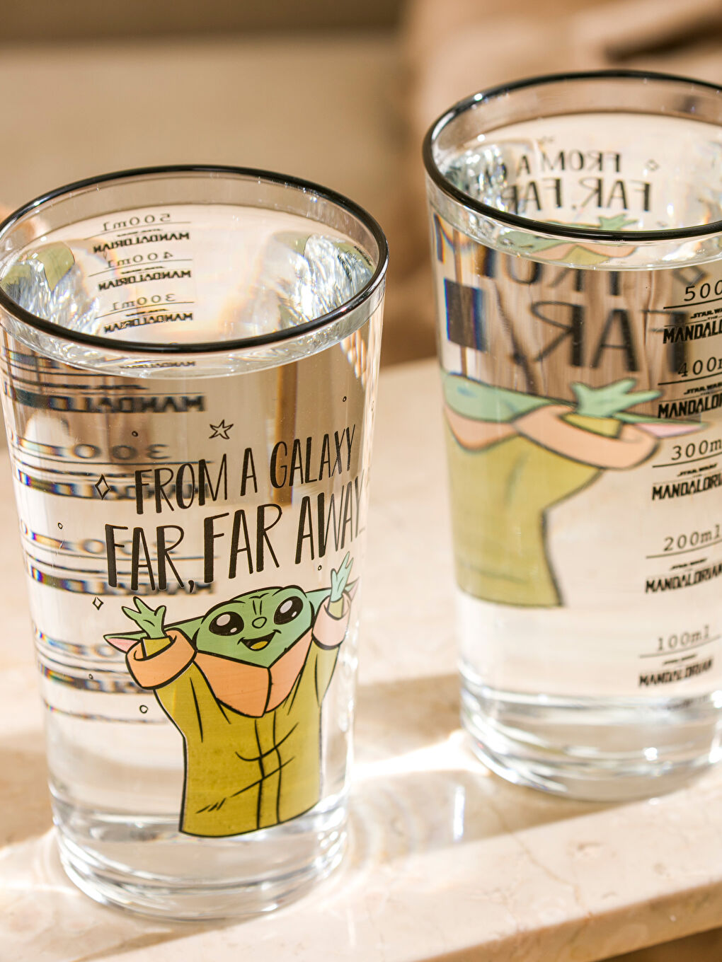The Mandalorian Printed Glass Water Glass 2 Pack 570 ml-3