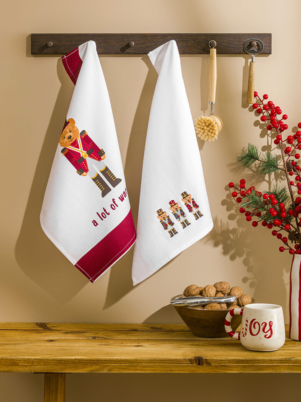 LCW HOME Peškir za Čajnik sa Printom Mede 2 Komada 40x50 cm -W5HQ21Z8-F9C