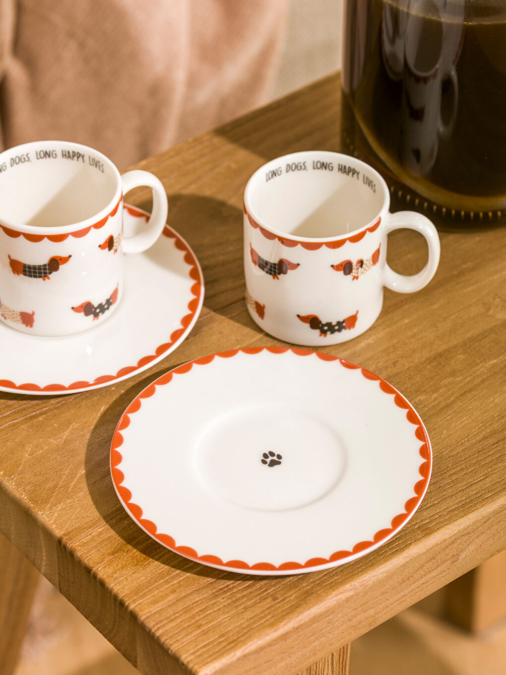 Karışık 2 Kişilik Porselen Kahve Fincan Takımı 90 ml-1