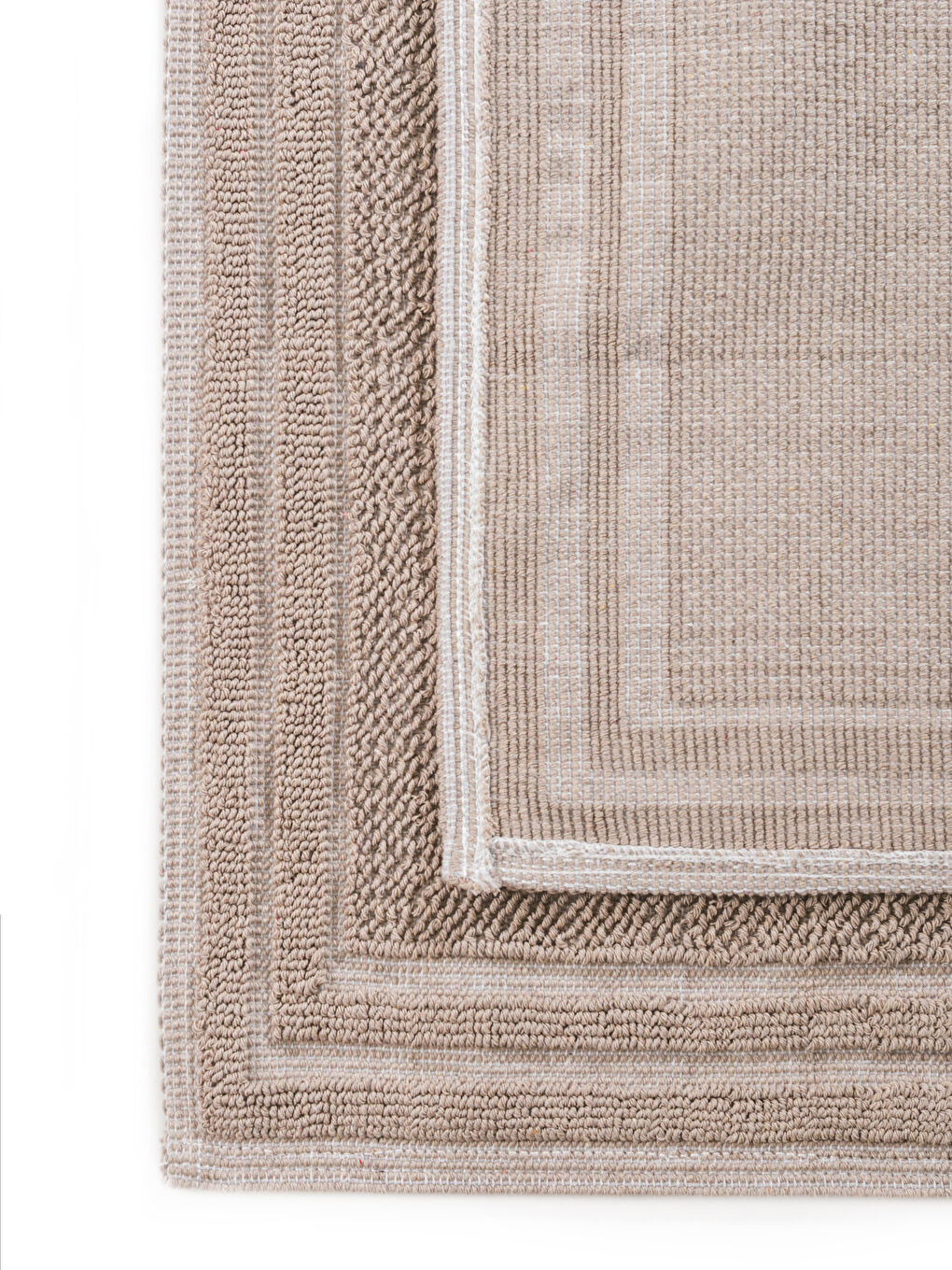 Kahverengi Çizgili Banyo Paspası Seti 2'li-2