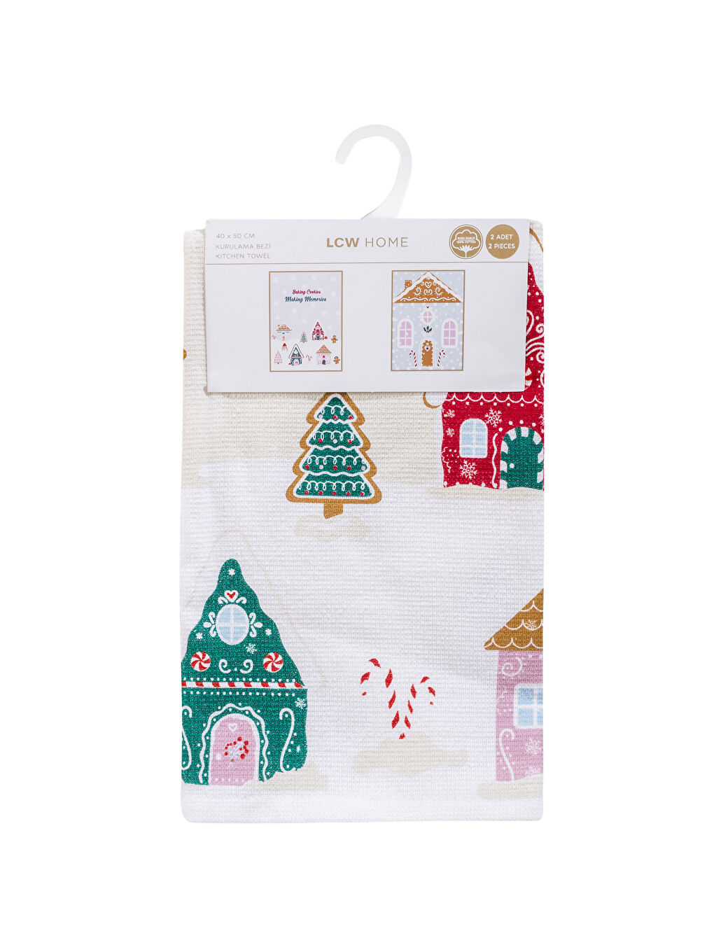 Patterned Drying Towel 2 Pack 40x50 Cm-3