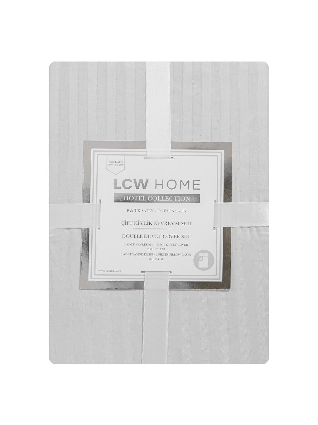 Gri Pamuklu Düz Çift Kişilik Nevresim Seti-7