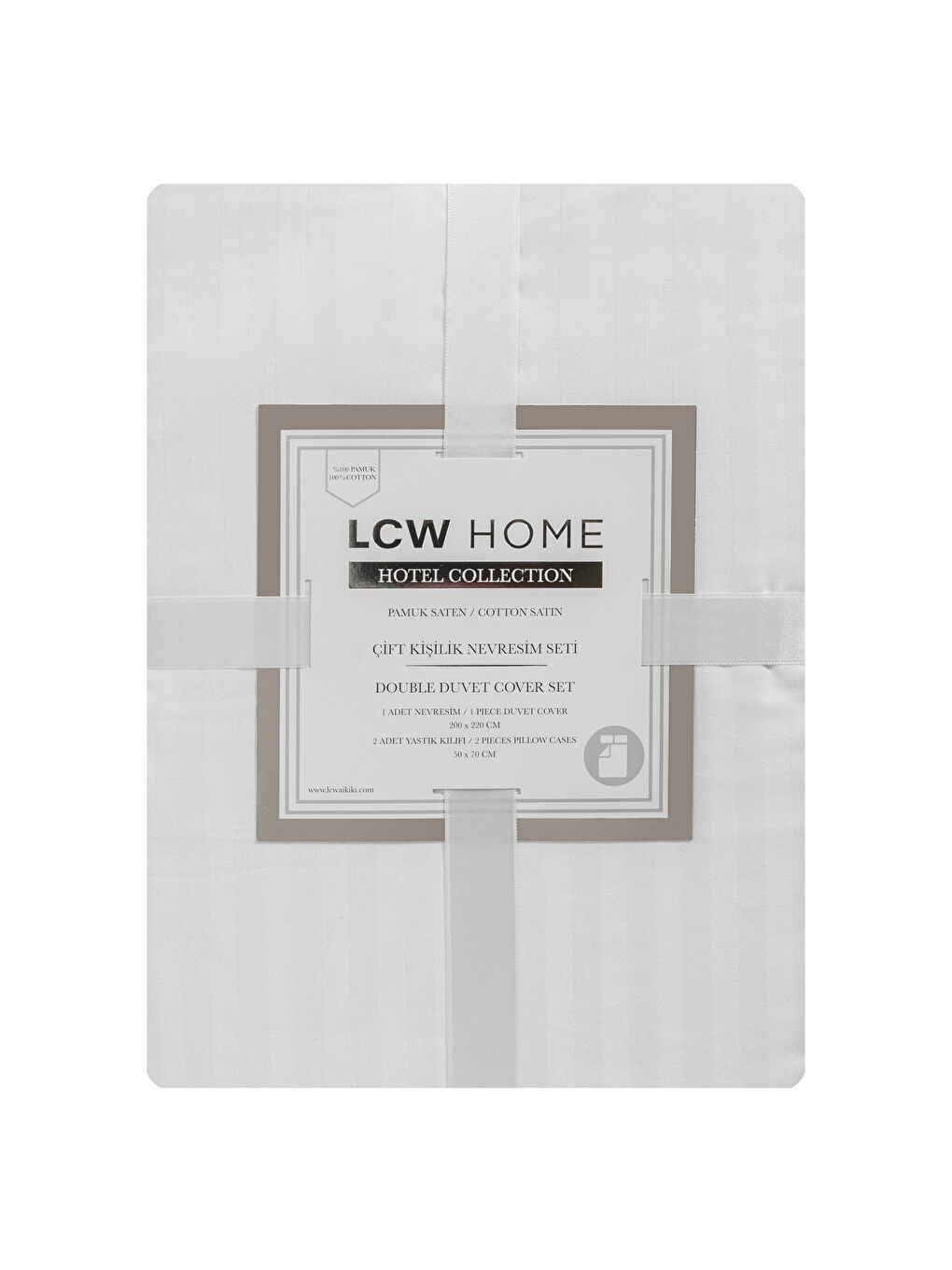 Beyaz Pamuklu Düz Çift Kişilik Nevresim Seti-7