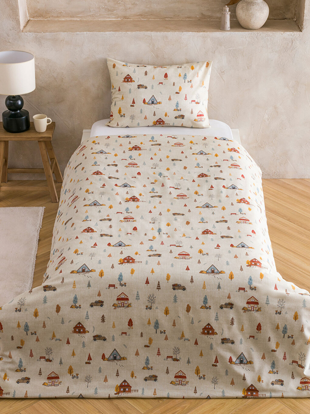 LCW HOME سێتی کەڤەری تاکە پەڕۆی چاپکراو -W5HR29Z8-V4G