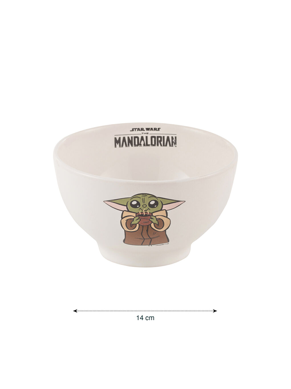 LCW HOME Baby Yoda Baskılı Seramik Çukur Kase 14 cm -W5HR45Z8-F9C
