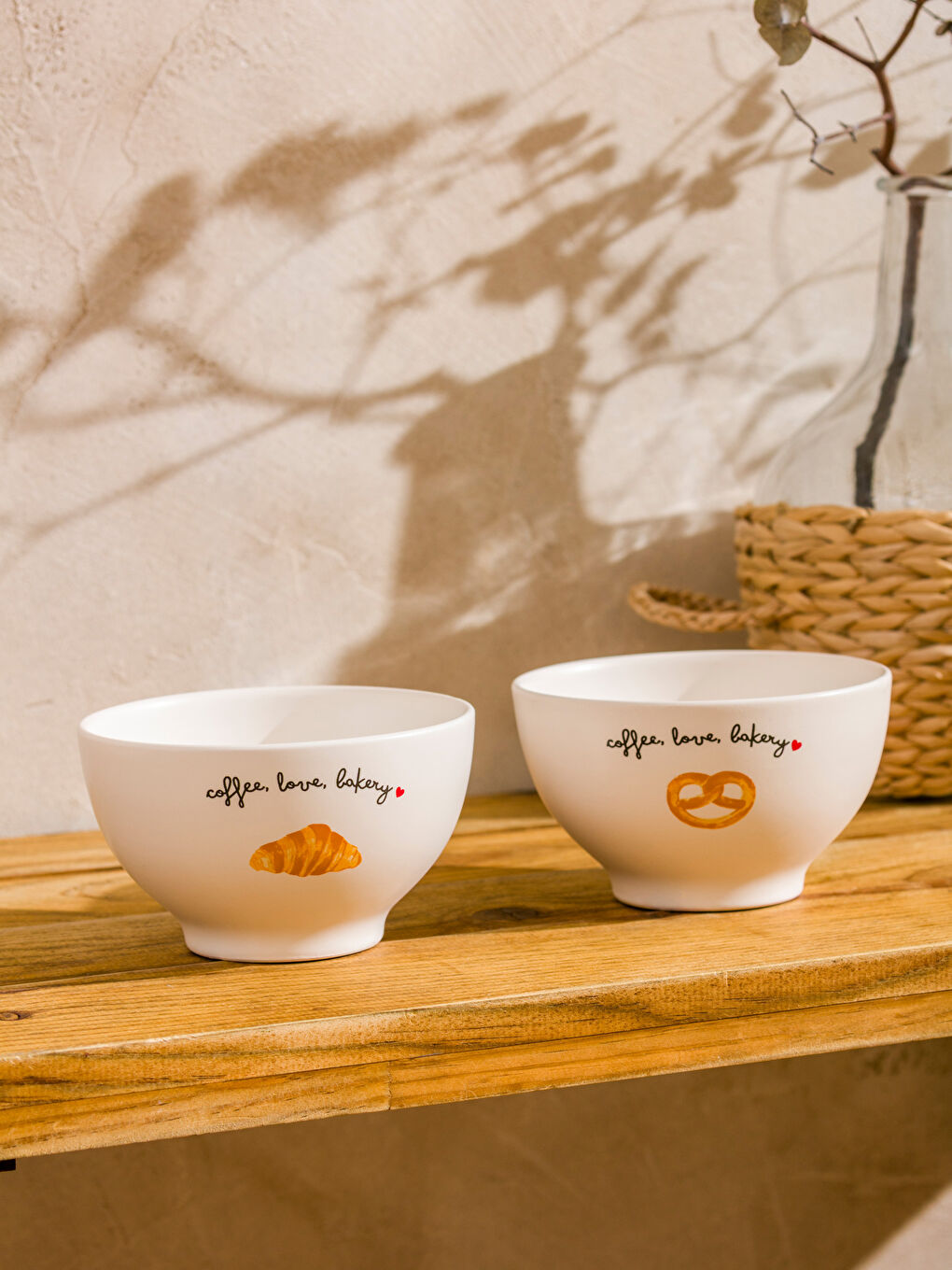 LCW HOME Baskılı Seramik Kase Seti 2'li 14 cm -W5HR75Z8-R9J