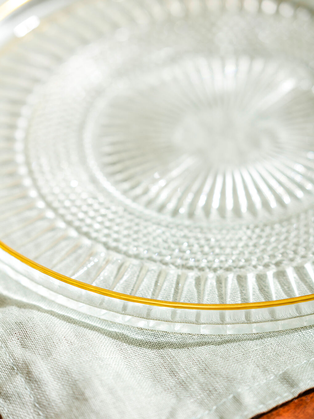LCW HOME Patterned Glass Cake Plate Set of 4 16 cm -W5HR78Z8-Q57