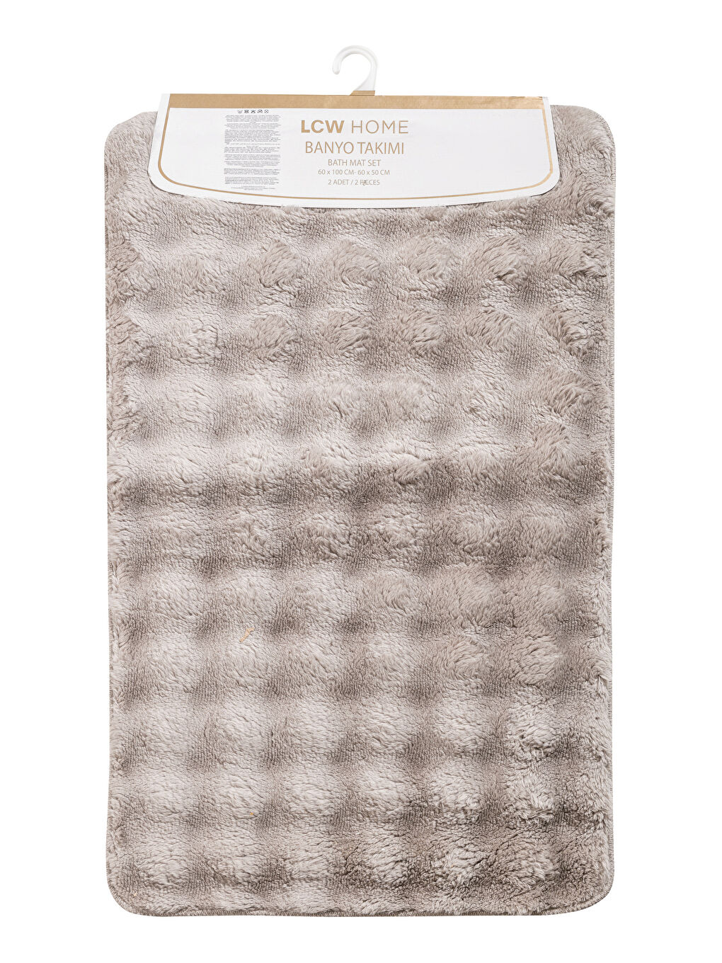 Kahverengi Pelüş Banyo Paspası 2'li-4