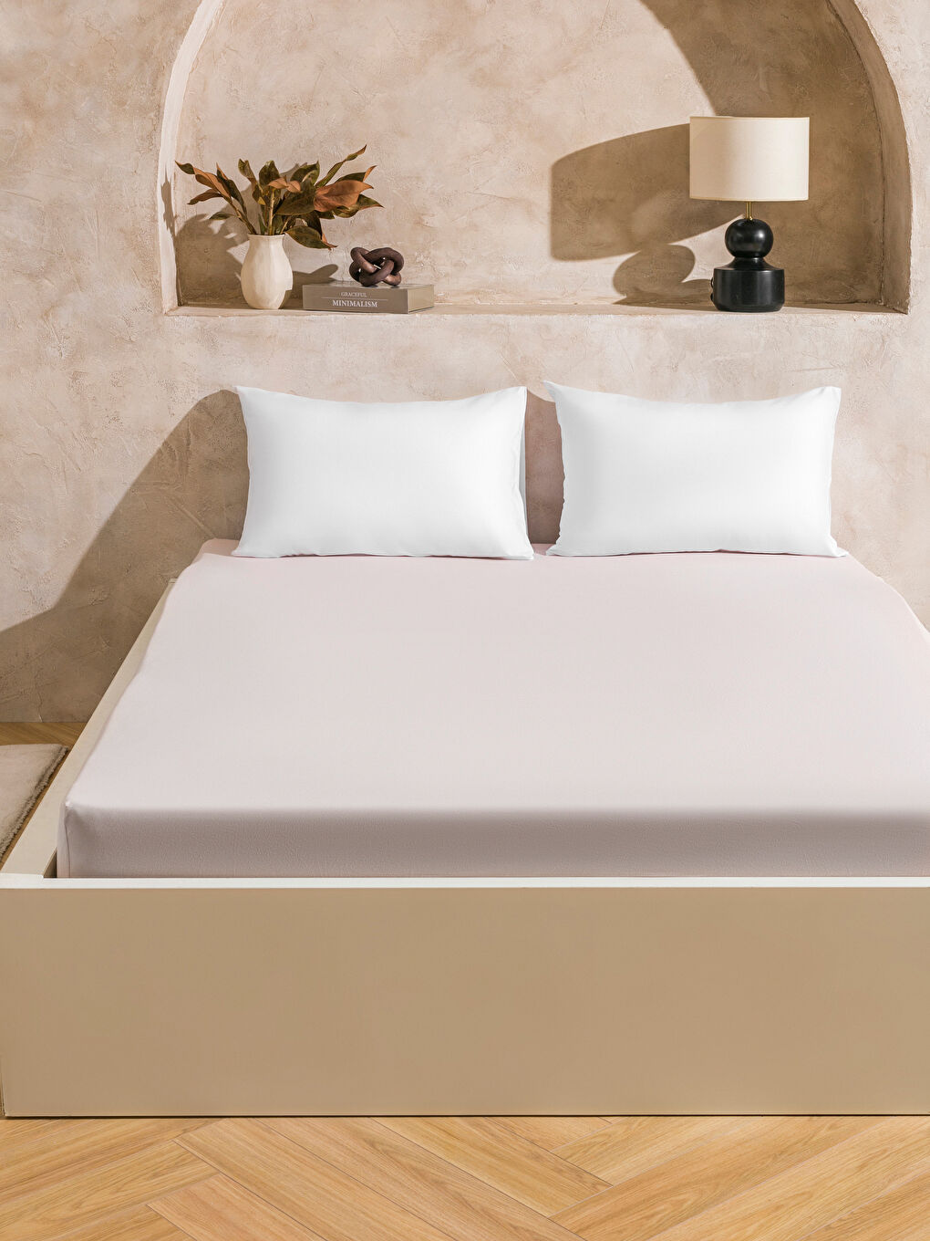 LCW HOME Cotton Double Fitted Sheet -W5HR96Z8-D2Y