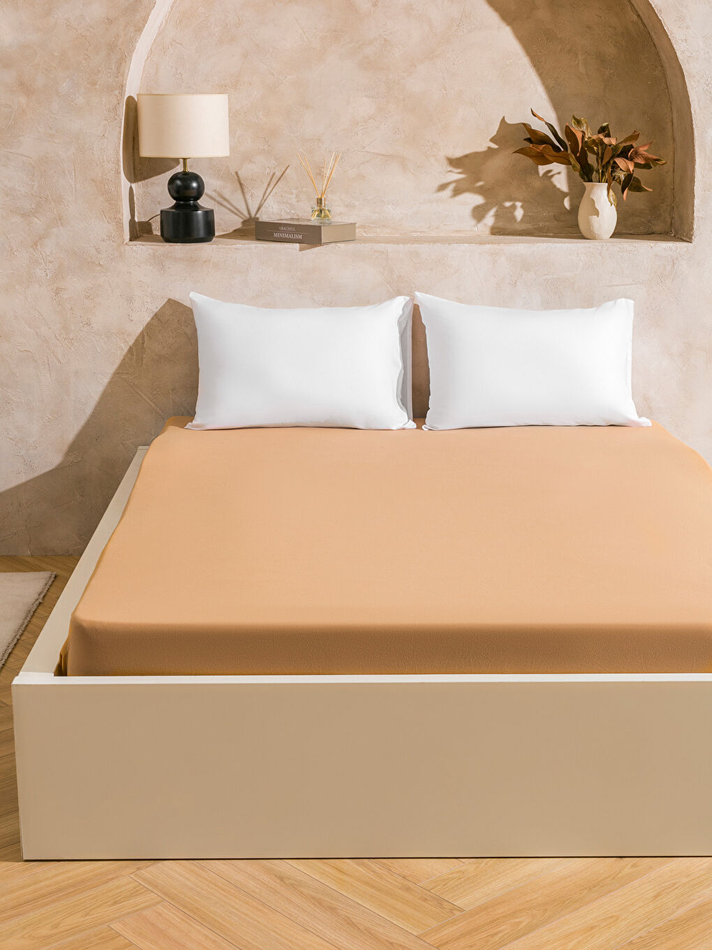 LCW HOME Cotton Double Fitted Sheet -W5HR96Z8-JKY